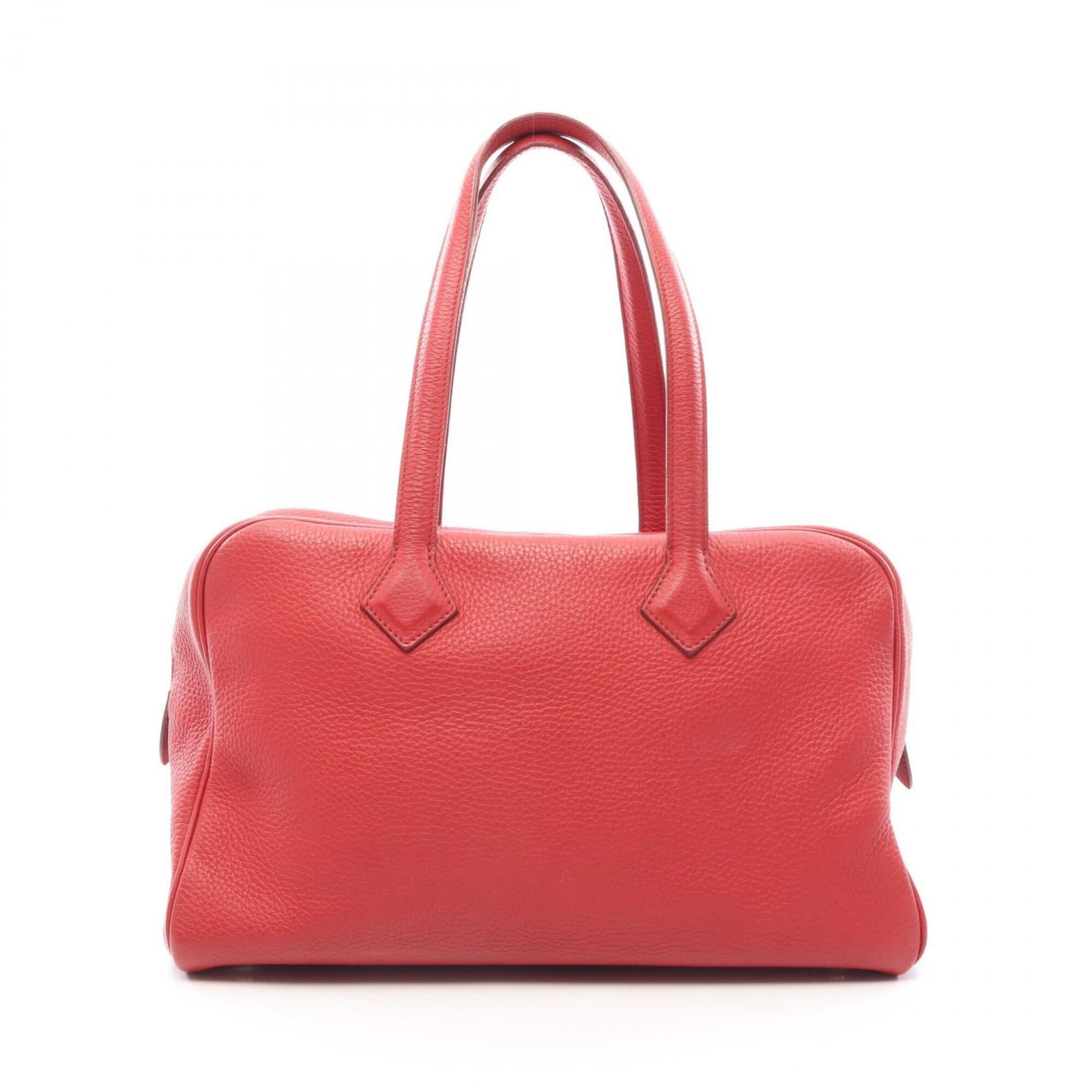 Hermes Bordeaux Rouge Casaque Taurillon Clemence Leather Handbag (Pre-Owned)