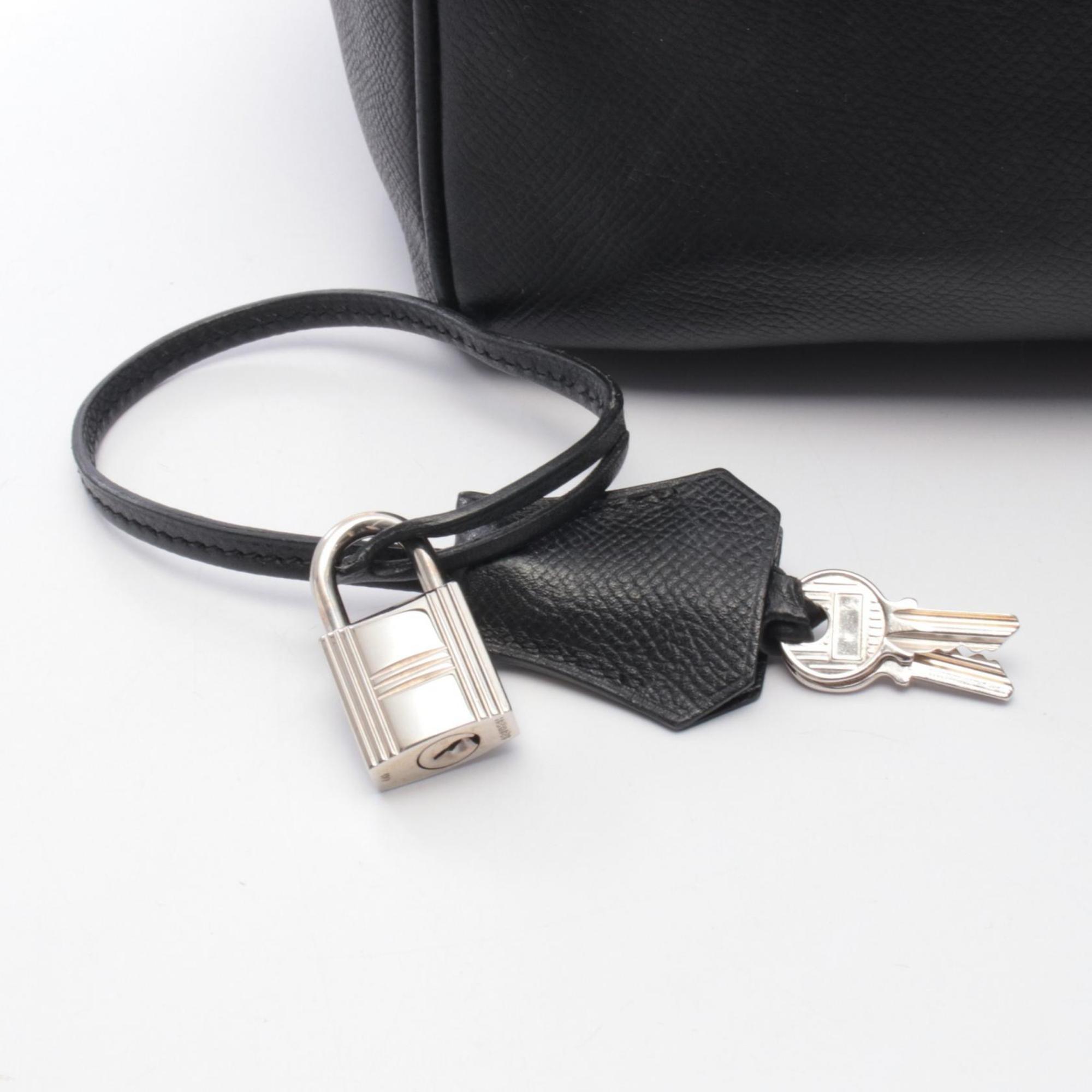 Hermes Black Leather Handbag (Pre-Owned)