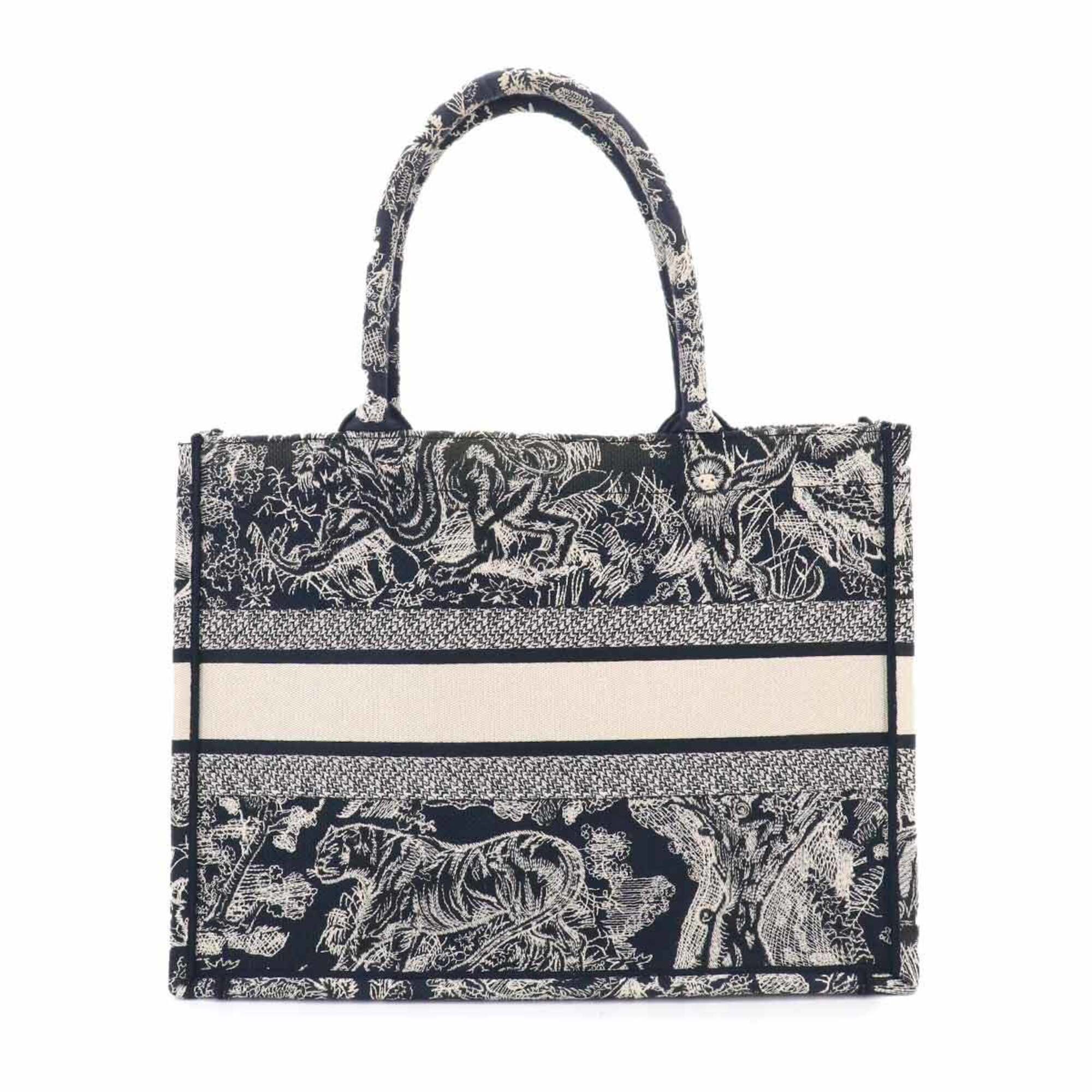 Christian Dior Navy Canvas Handbag Tote Bag (Pre-Owned)