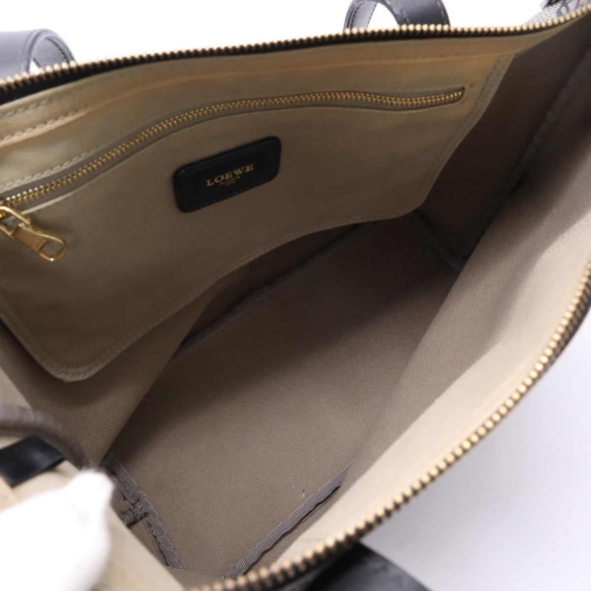 Loewe Dark Navy Leather Pvc Tote Bag (Pre-Owned)