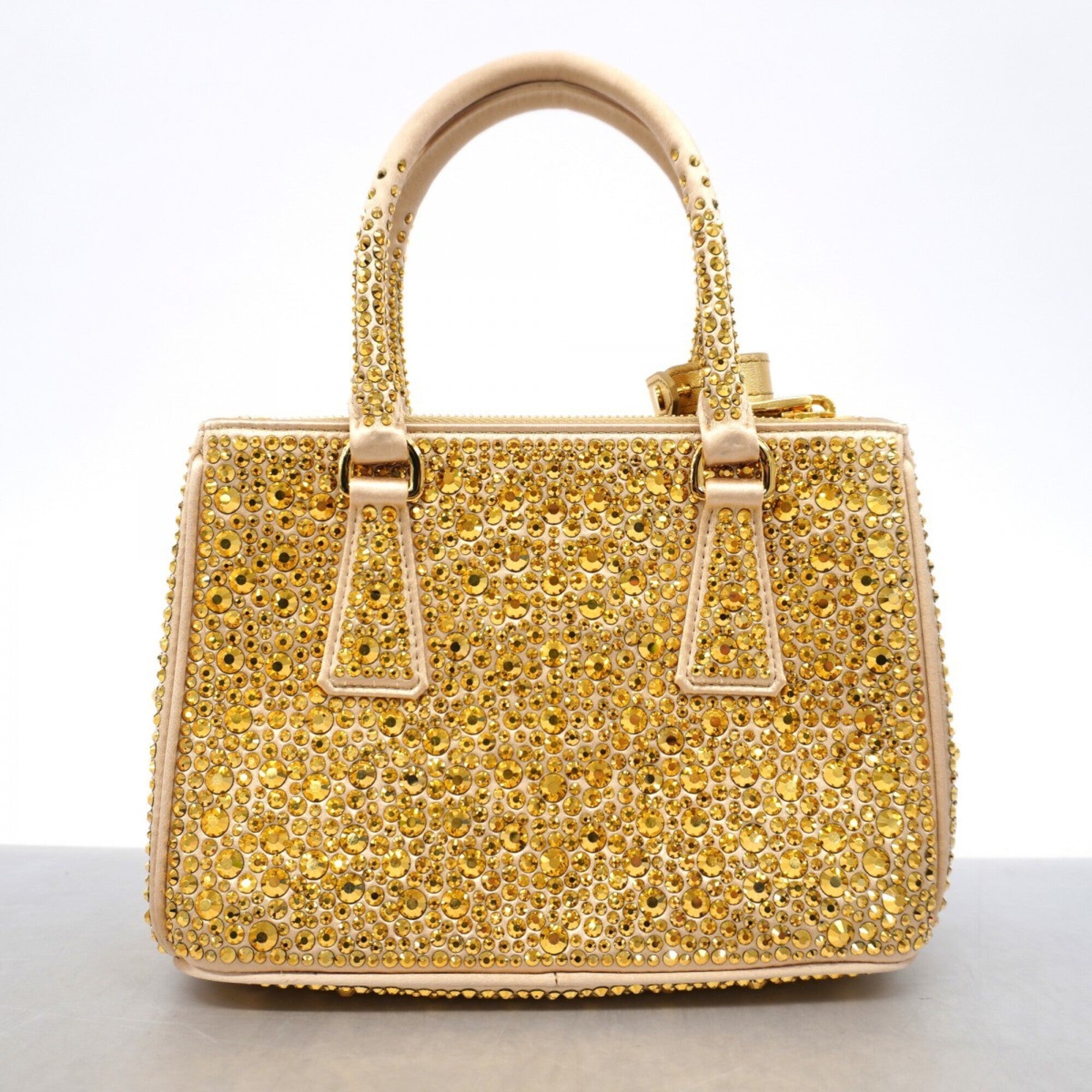 Prada Gold Satin Handbag (Pre-Owned)