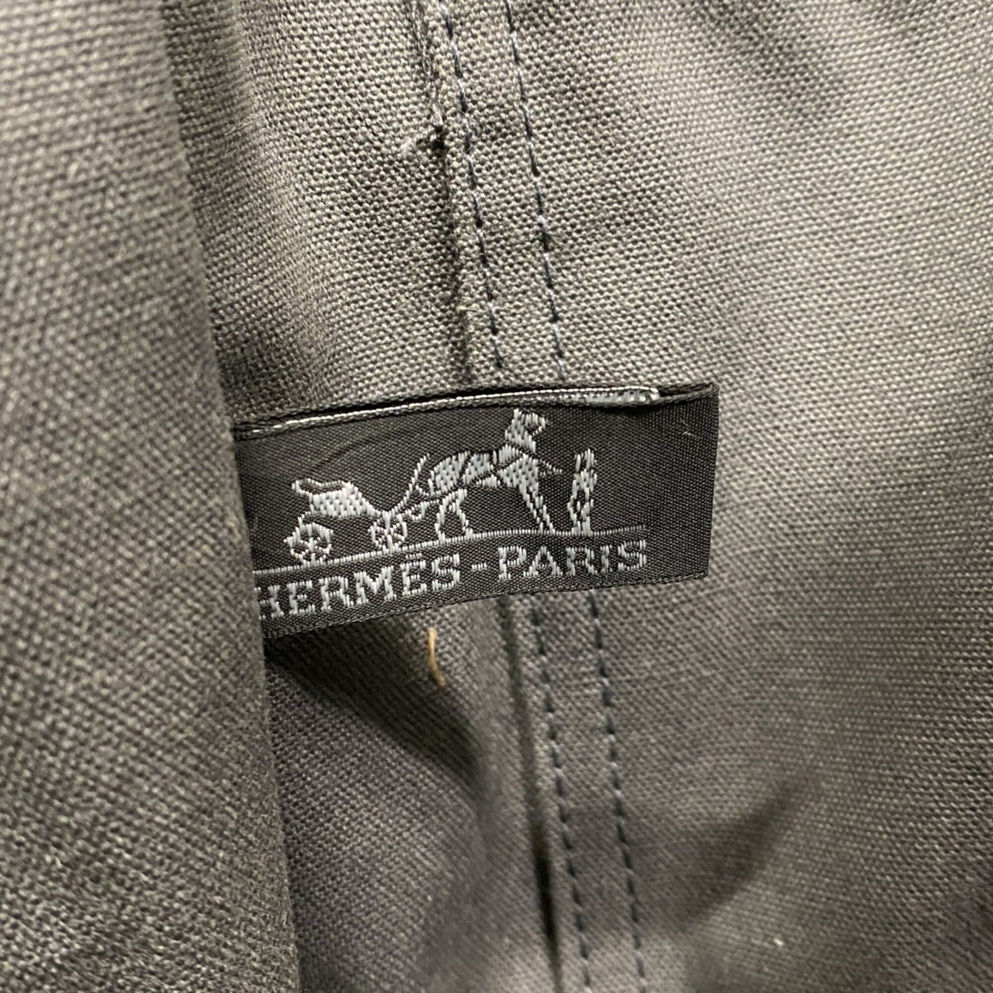 Hermes Gray Canvas Tote Bag (Pre-Owned)