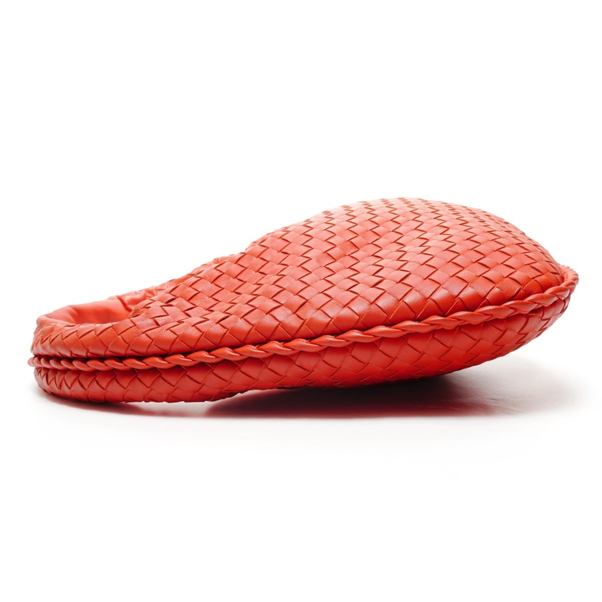 Bottega Veneta Red Color Intrecciato Handbag (Pre-Owned)