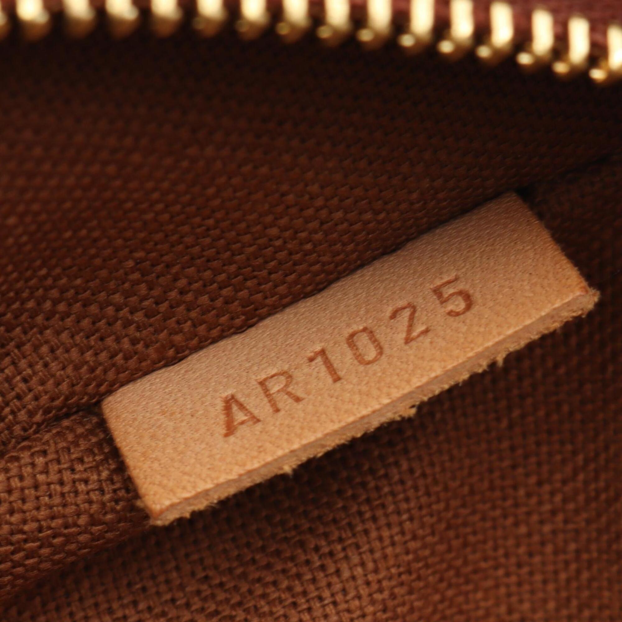 Louis Vuitton Brown Monogram Coated Canvas Leather Handbag Shoulder Bag (Pre-Owned)