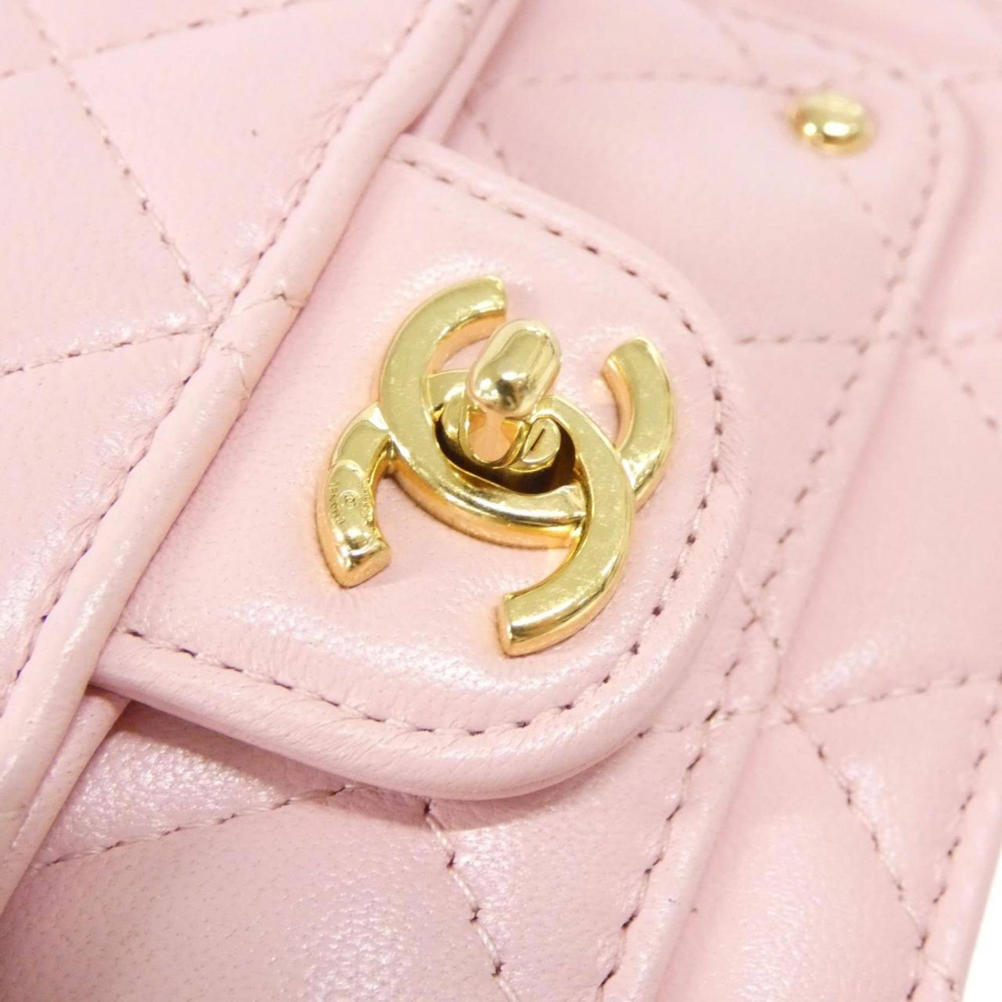 Chanel Pink Leather Shoulder Bag (Pre-Owned)