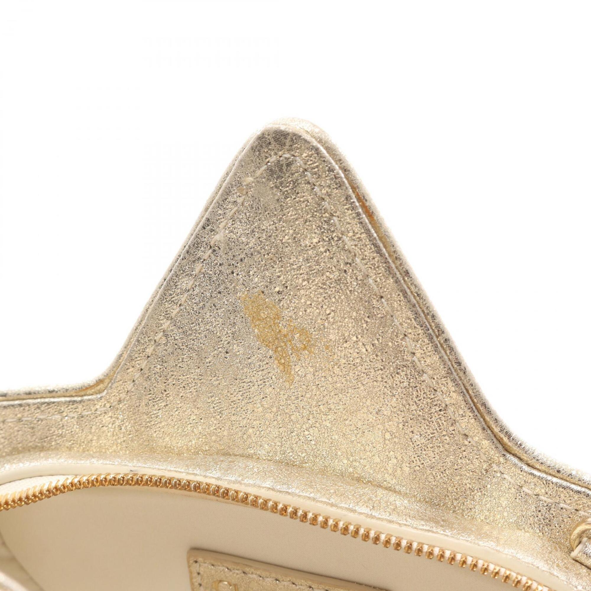 Christian Dior Gold Leather Handbag Shoulder Bag (Pre-Owned)