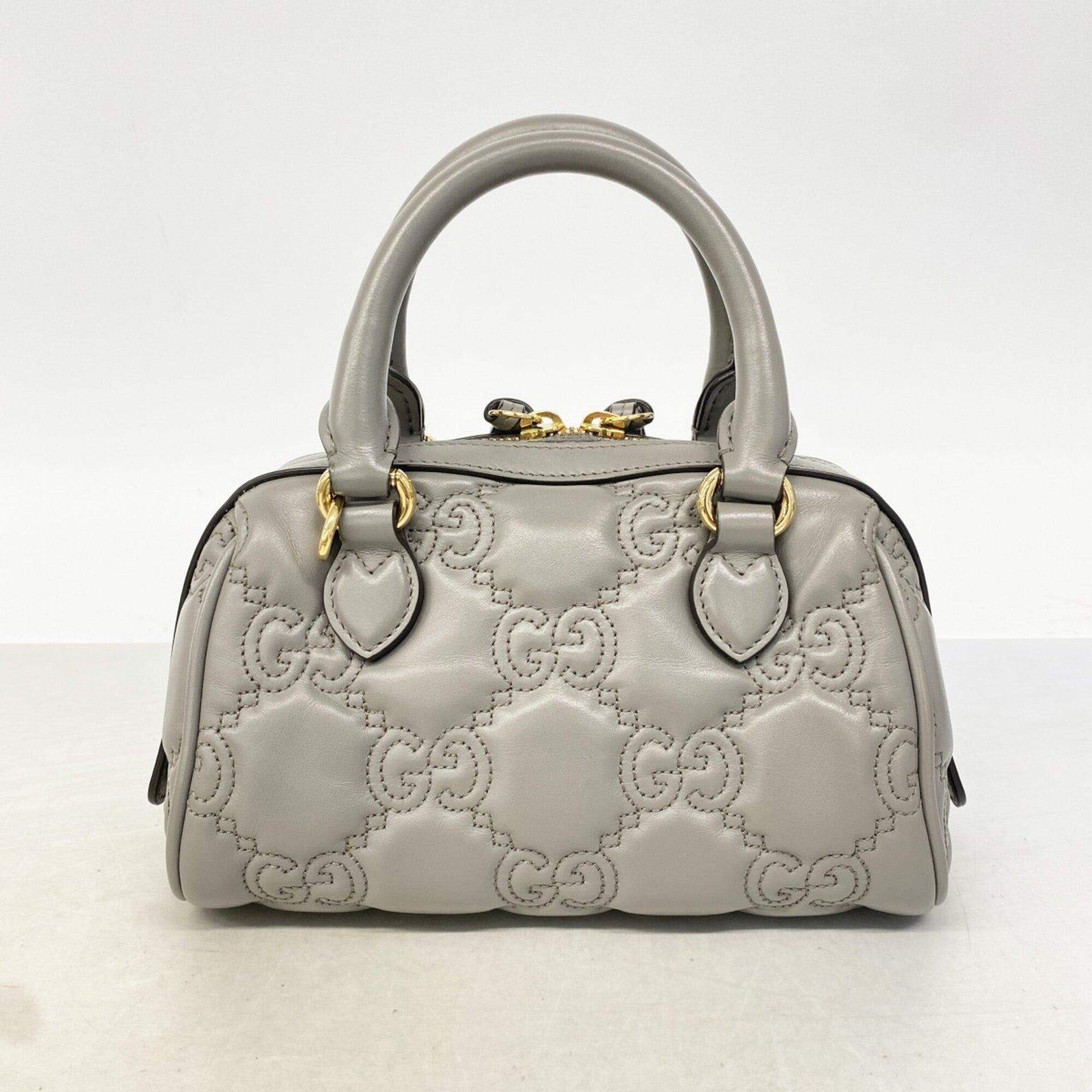 Gucci Gray Leather Handbag (Pre-Owned)