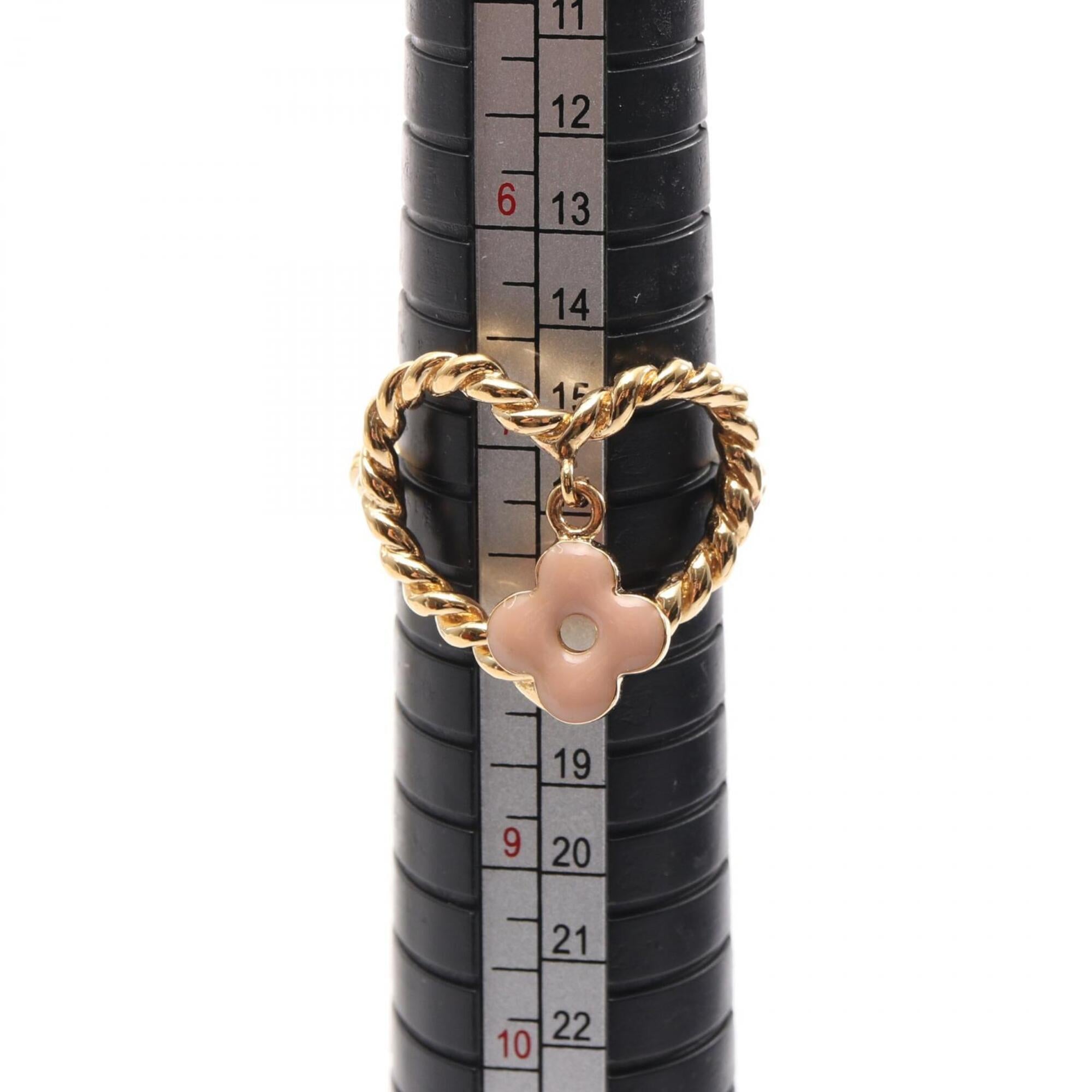 Louis Vuitton Gold Pink Gold Plating Band Ring (Pre-Owned)
