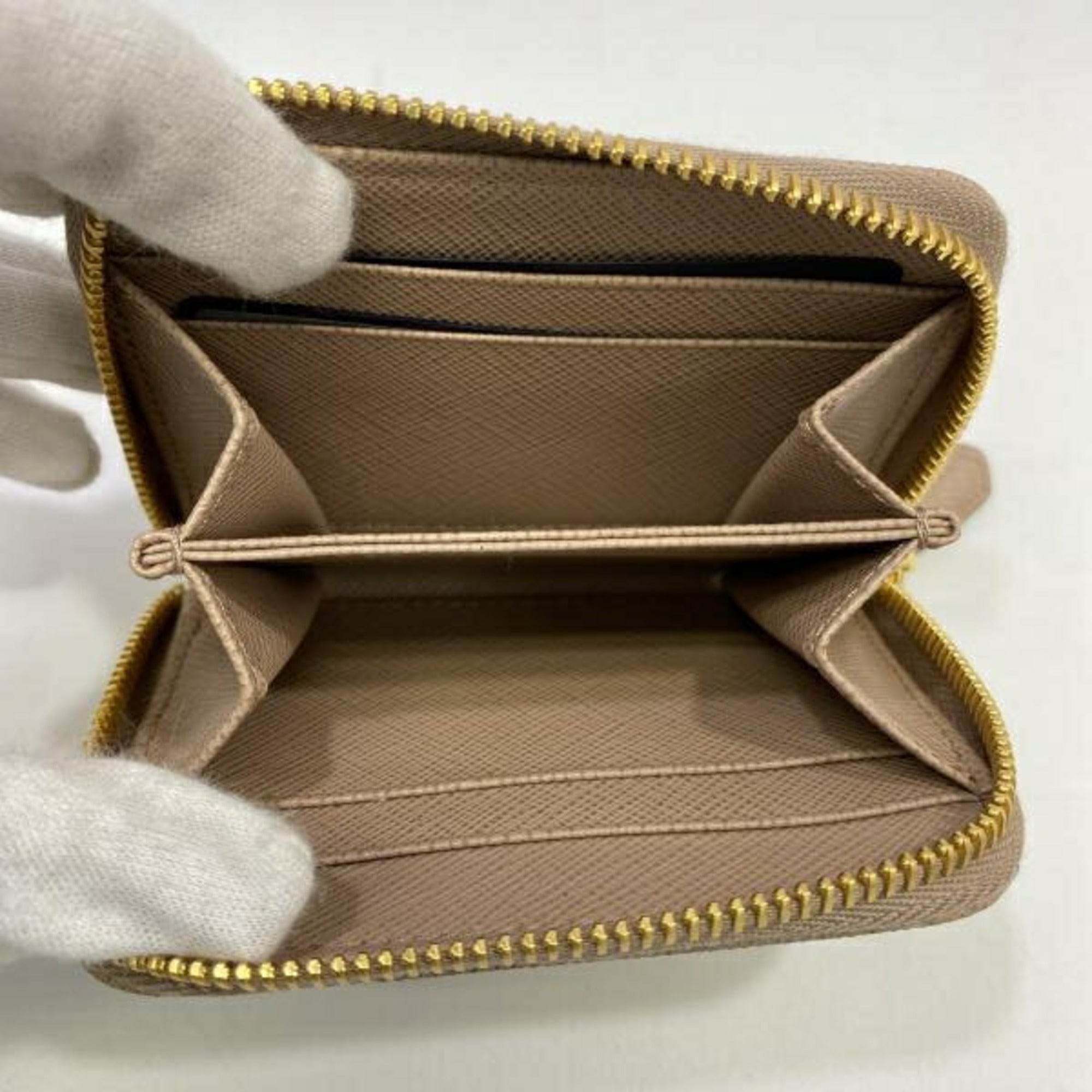 Prada Pink Beige Coin Purse/Coin Case (Pre-Owned)