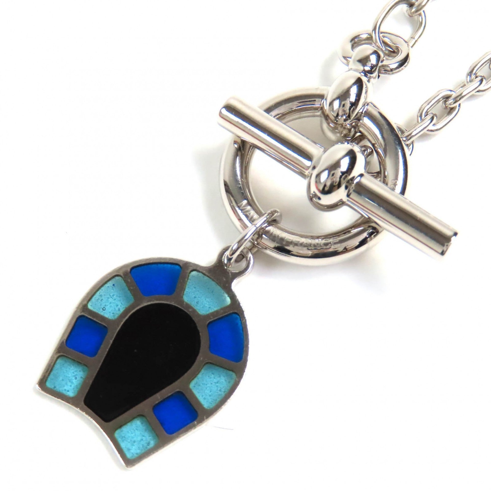Hermes Blue Enamel Necklace (Pre-Owned)