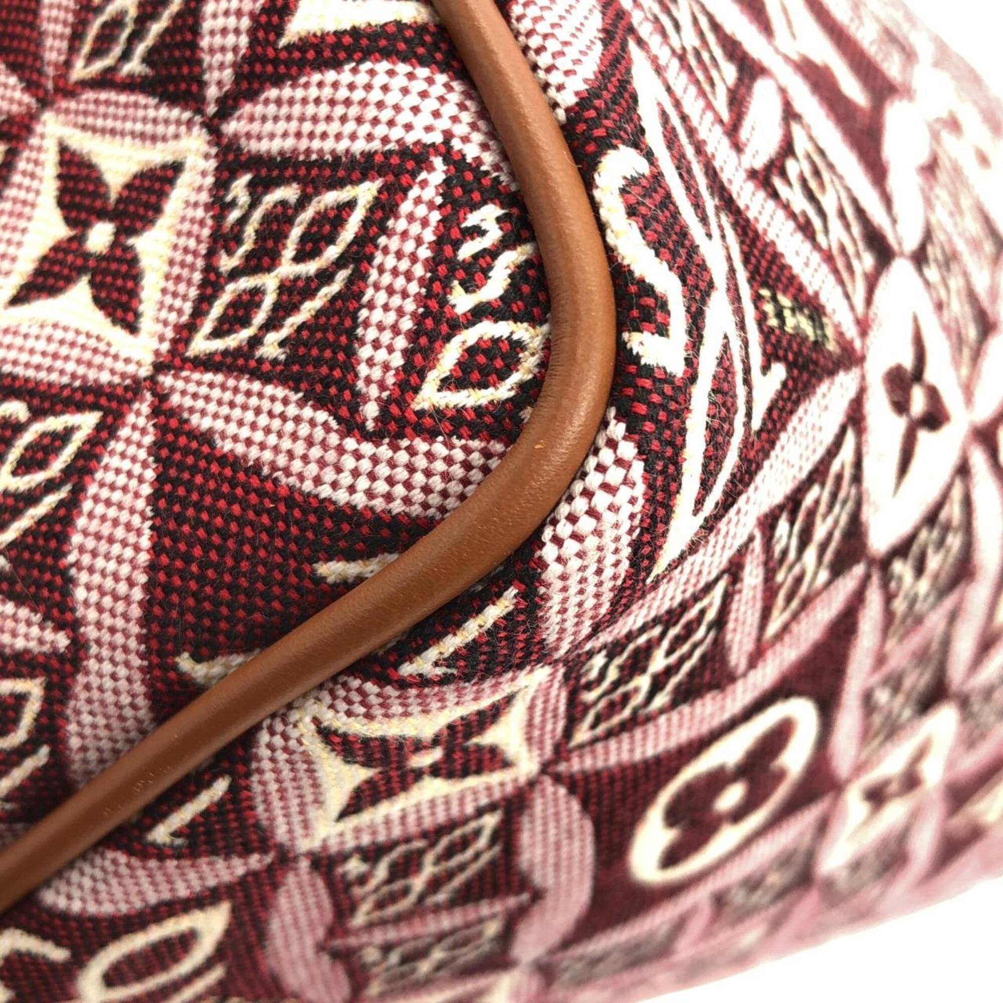 Louis Vuitton Bordeaux Jacquard Boston Bag (Pre-Owned)