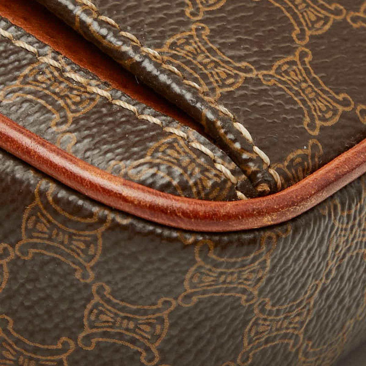 Celine Brown Pvc Clutch Bag (Pre-Owned)