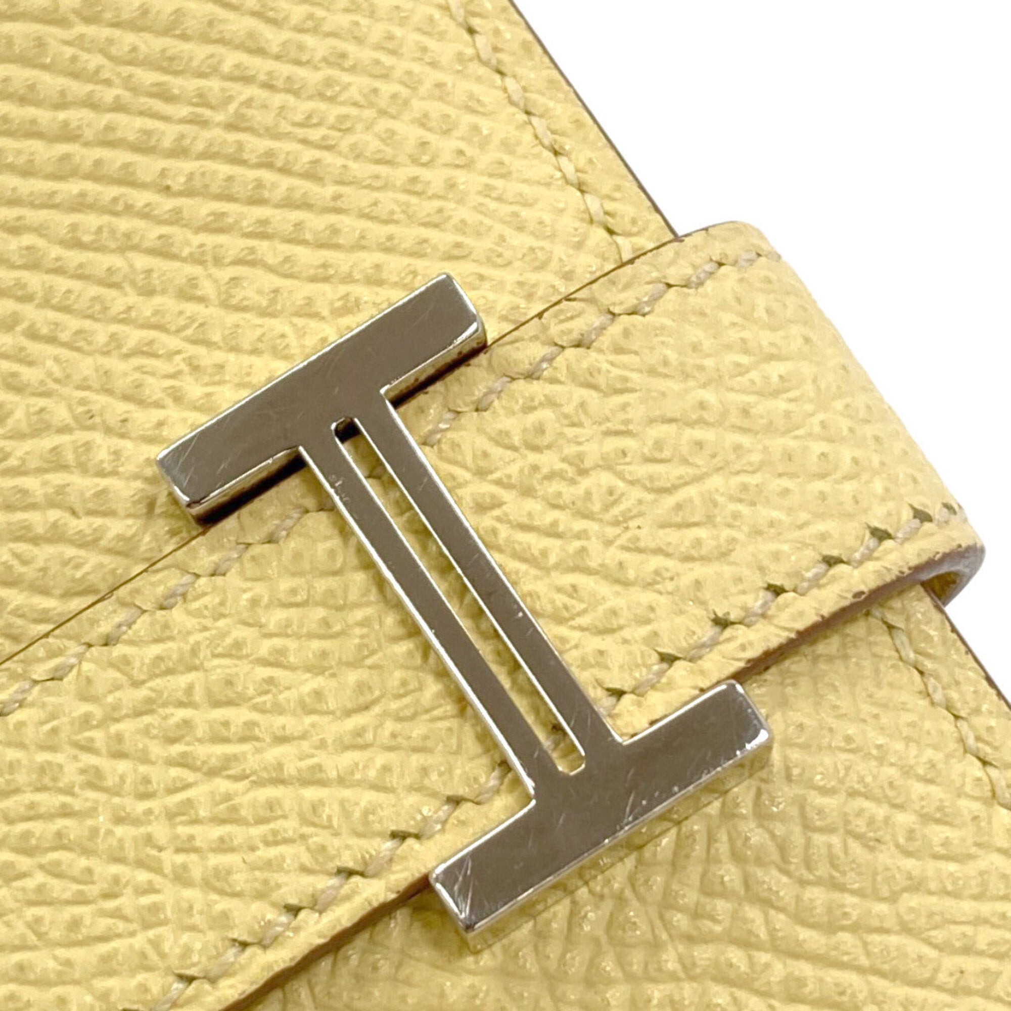 Hermes Yellow Epsom Leather Coin Purse/Coin Case (Pre-Owned)