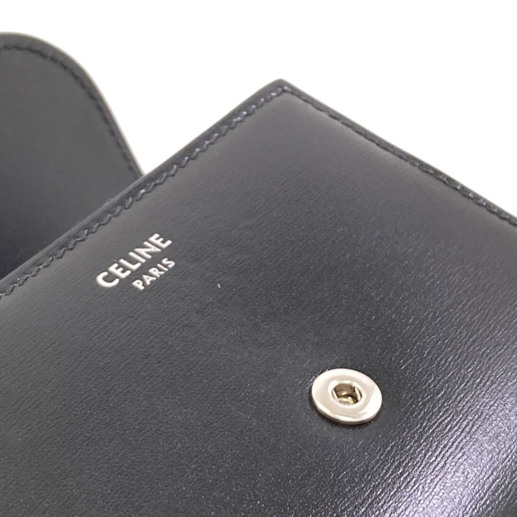 Celine Black Leather Wallet (Tri-Fold) (Pre-Owned)