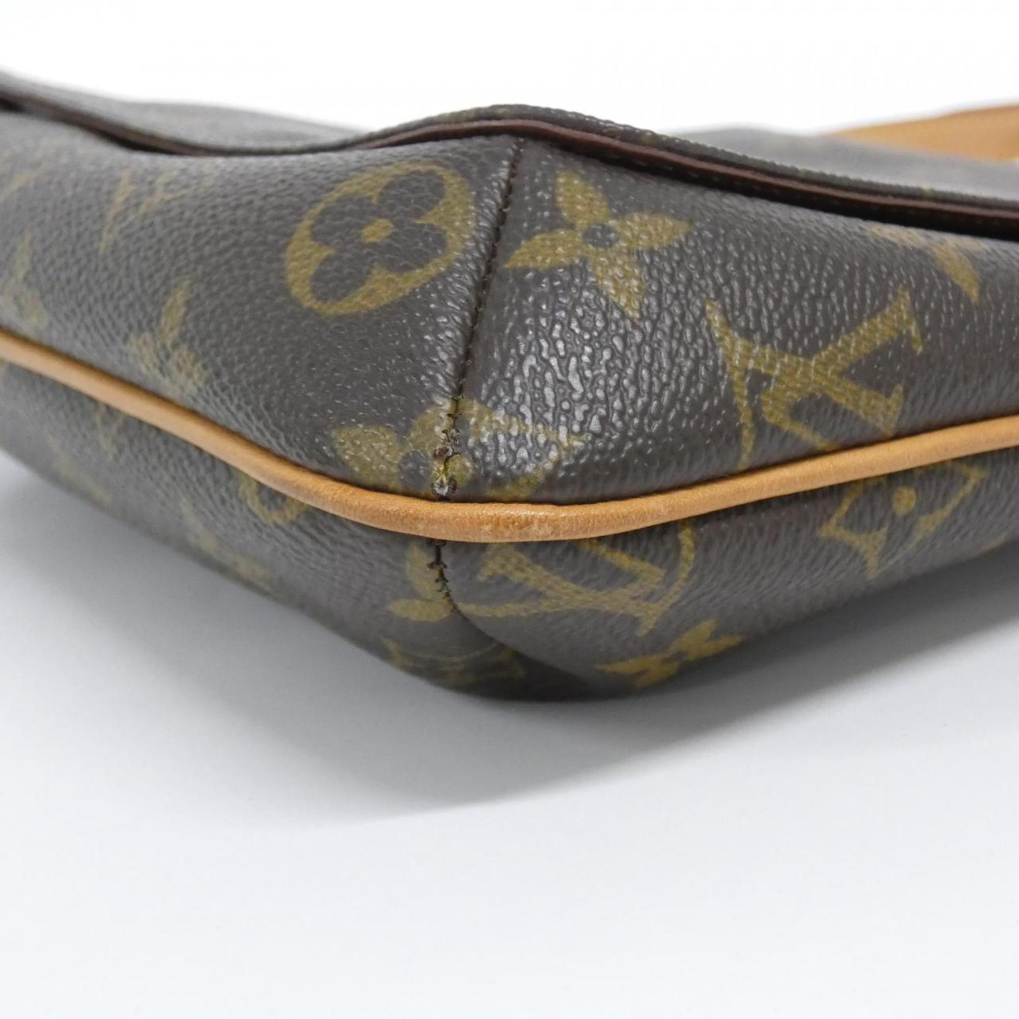 Louis Vuitton Monogram Marron Coated Canvas Shoulder Bag (Pre-Owned)