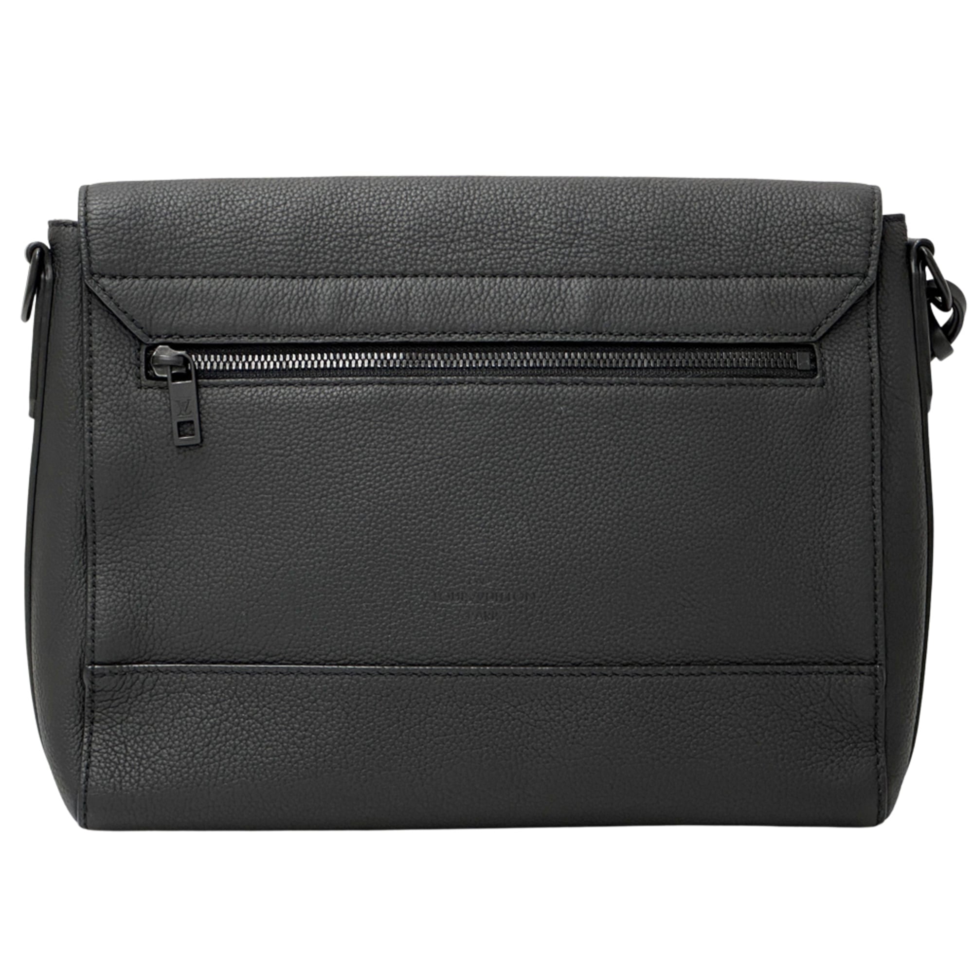Louis Vuitton Black Noir Leather Handbag Shoulder Bag (Pre-Owned)