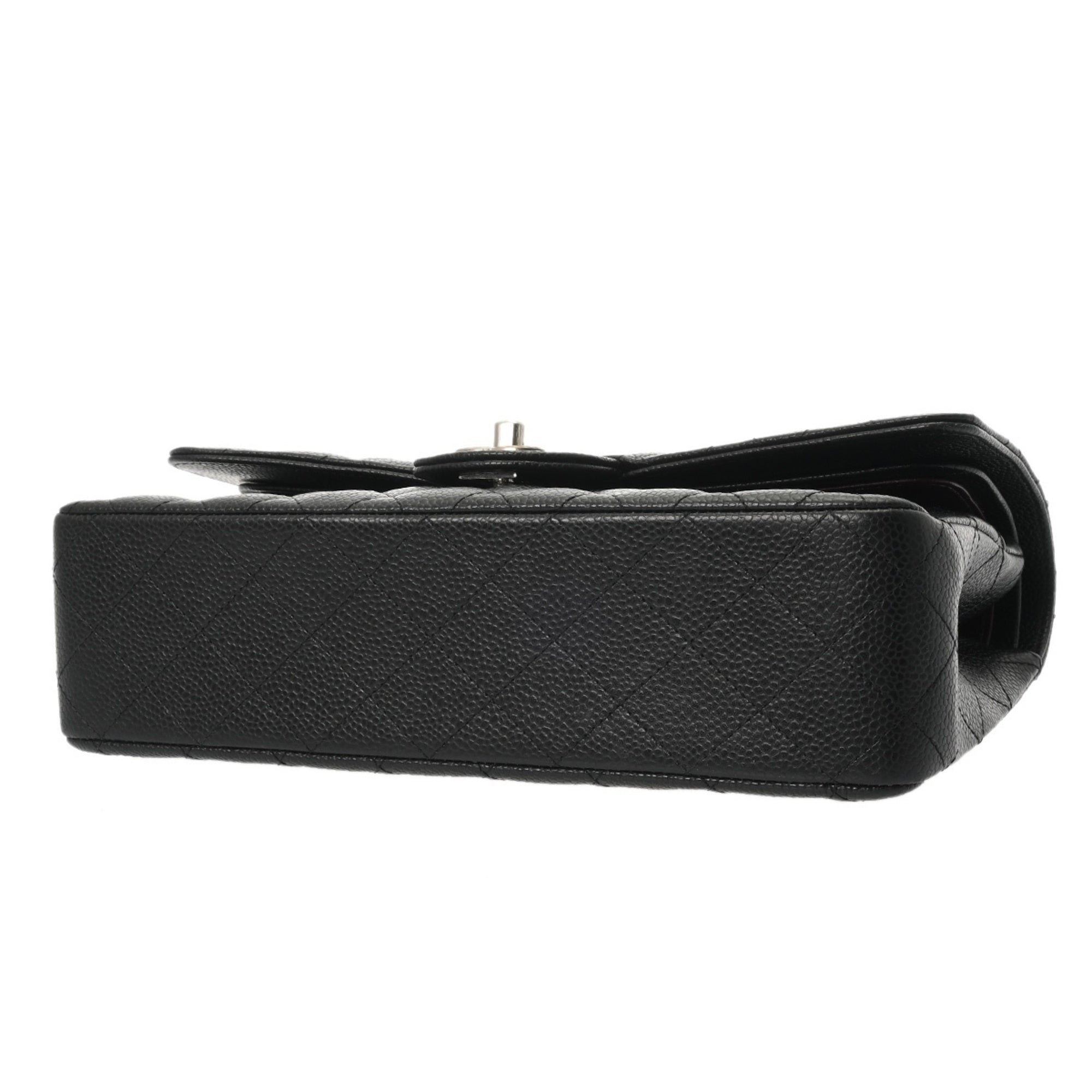 Chanel Black Grained Calfskin Shoulder Bag (Pre-Owned)