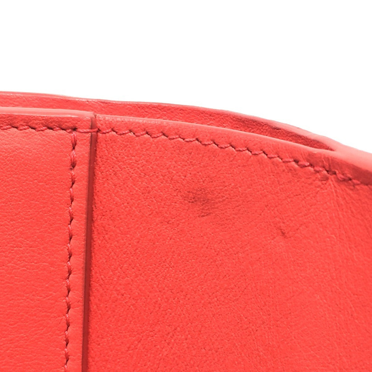 Louis Vuitton Red Color Leather Wallet (Tri-Fold) (Pre-Owned)