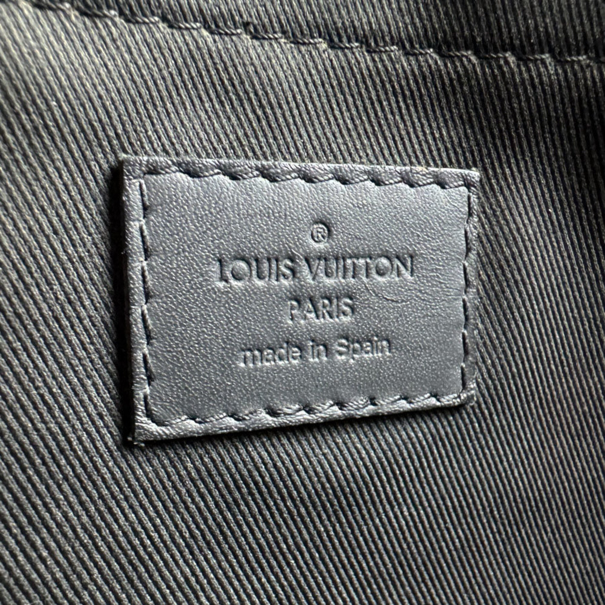 Louis Vuitton Black Monogram Shadow Clutch Bag (Pre-Owned)