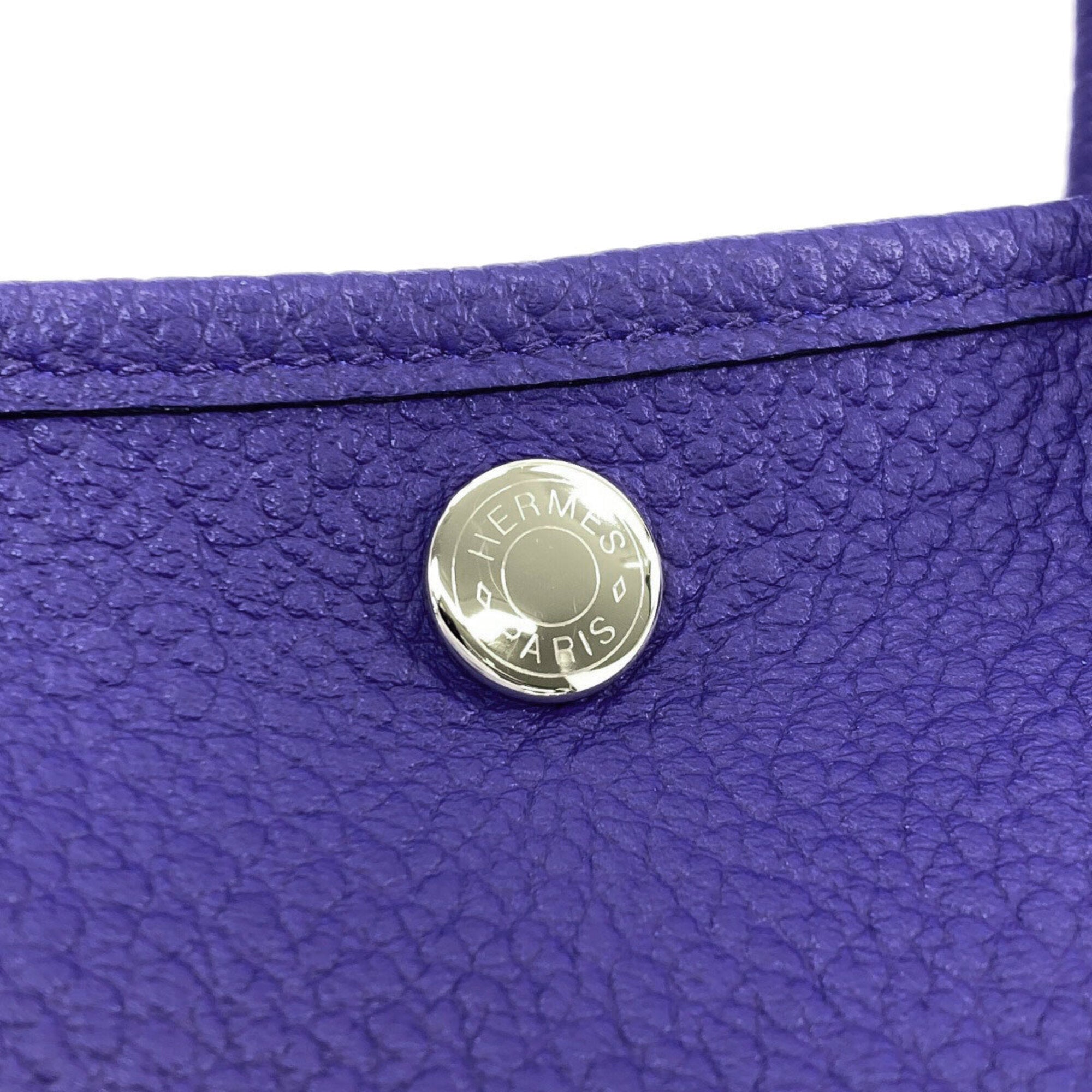 Hermes Blue Vache Leather Handbag (Pre-Owned)