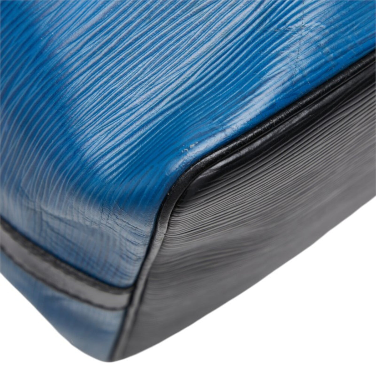 Louis Vuitton Noir Toledo Blue Leather Shoulder Bag (Pre-Owned)