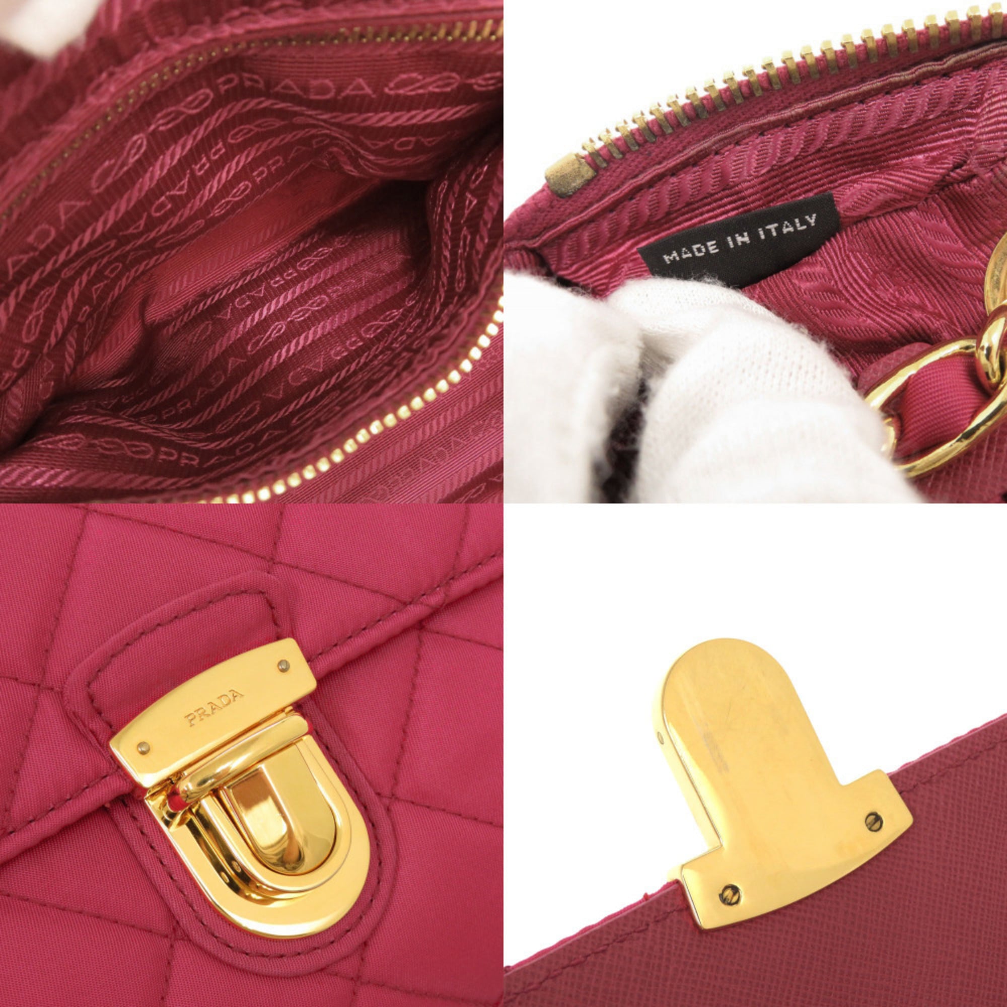 Prada Pink Nylon Shoulder Bag (Pre-Owned)