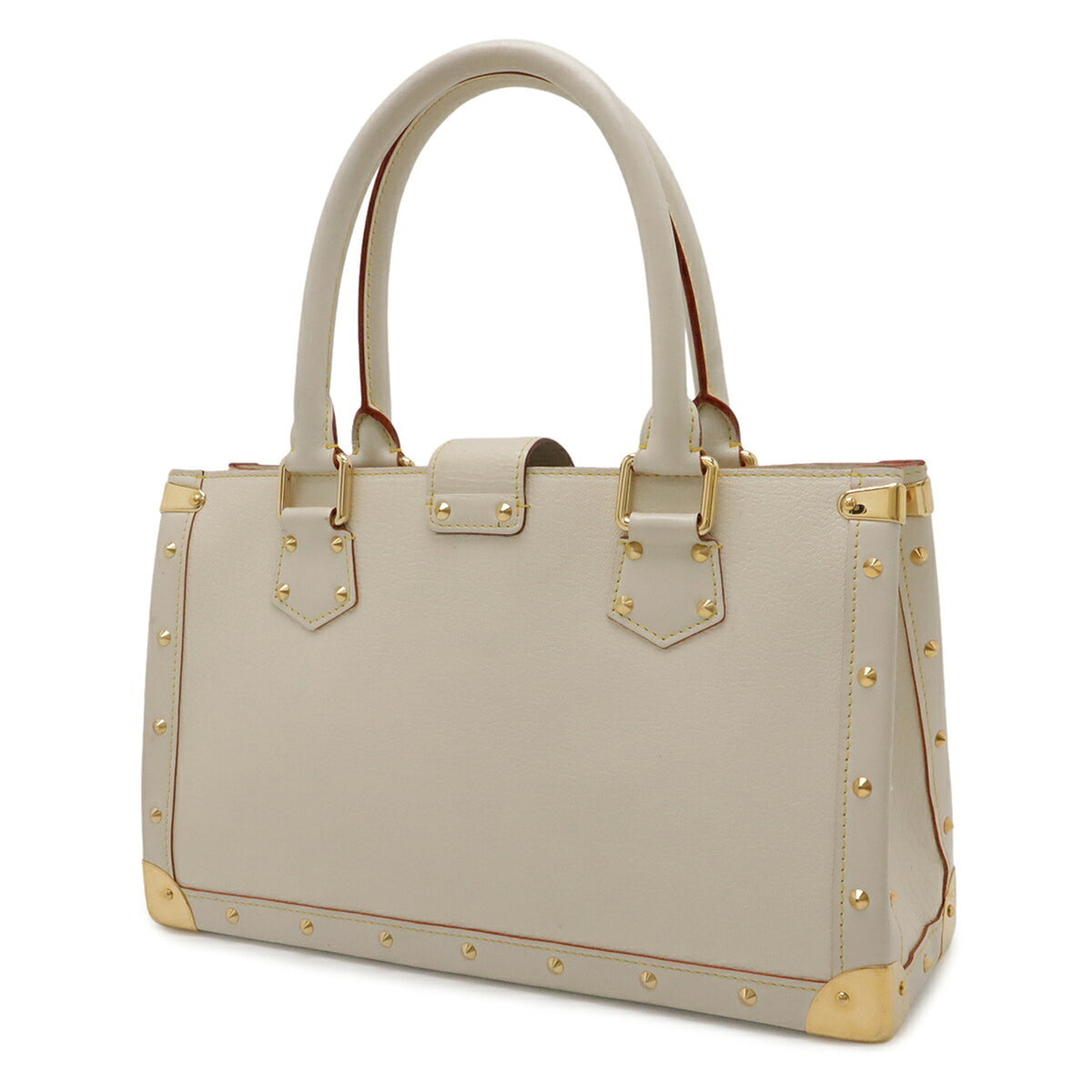 Louis Vuitton Blanc White Leather Handbag Tote Bag (Pre-Owned)