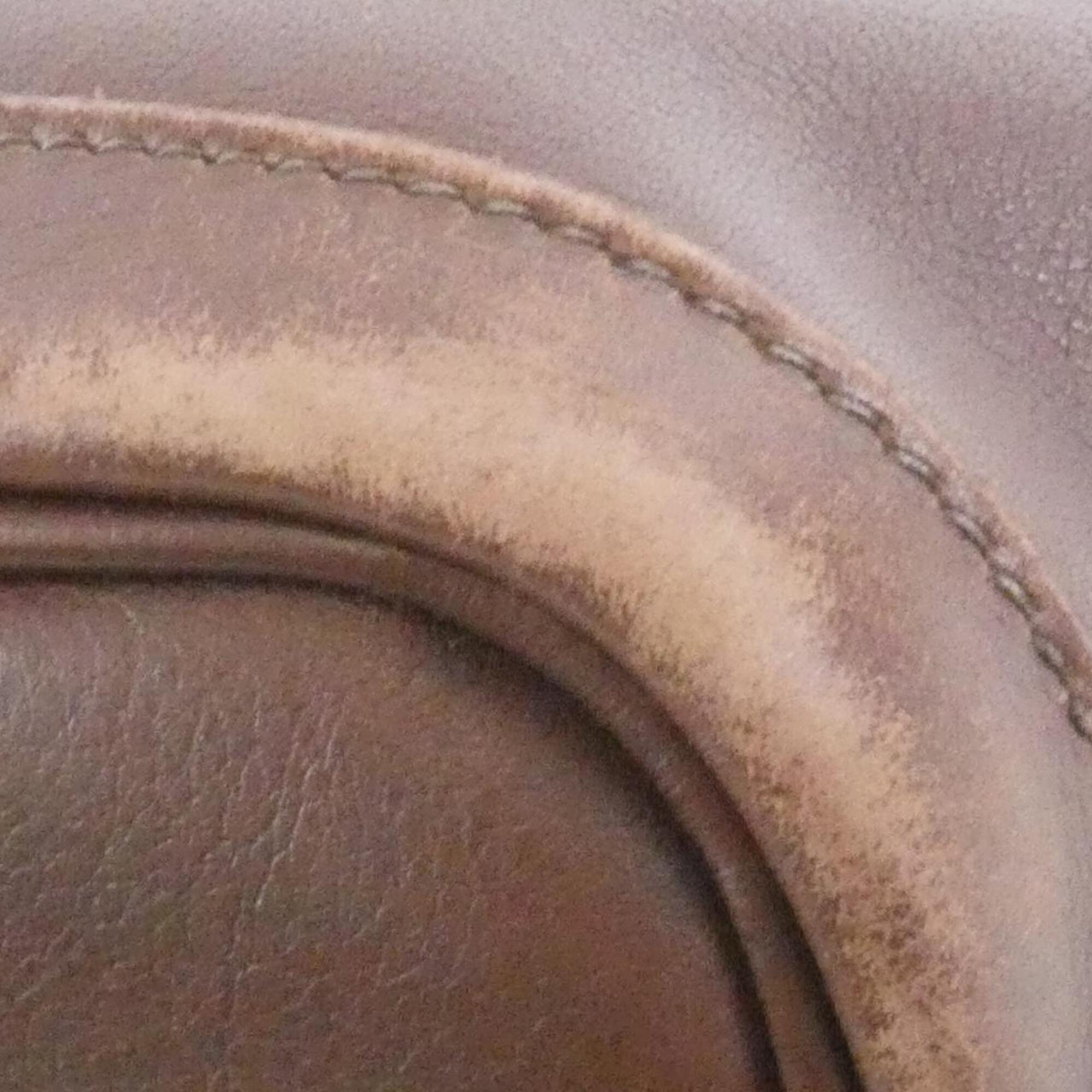 Hermes Brown Havane Swift Leather Silk Handbag (Pre-Owned)