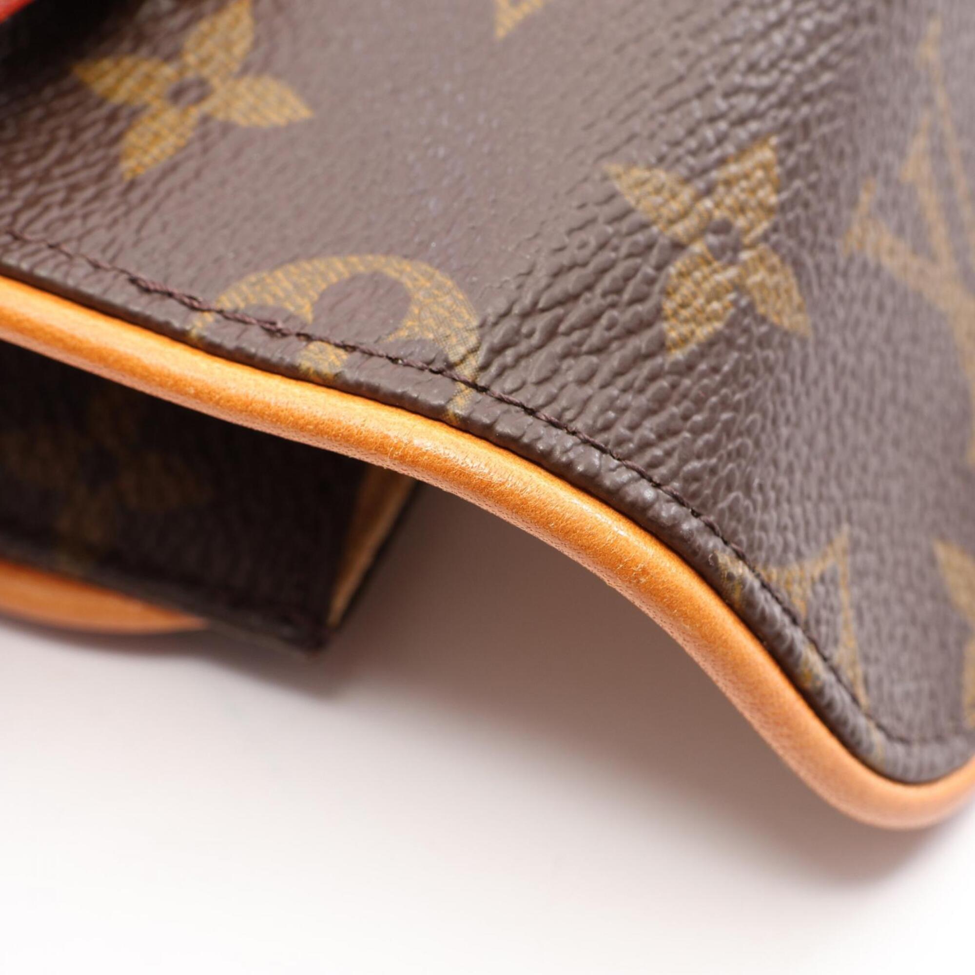 Louis Vuitton Brown Monogram Coated Canvas Canvas Leather Fanny Pack Handbag (Pre-Owned)