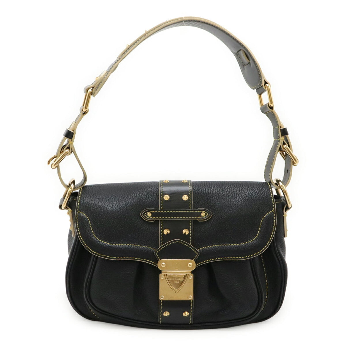 Louis Vuitton Suhali Black Noir Suhali Leather Shoulder Bag (Pre-Owned)
