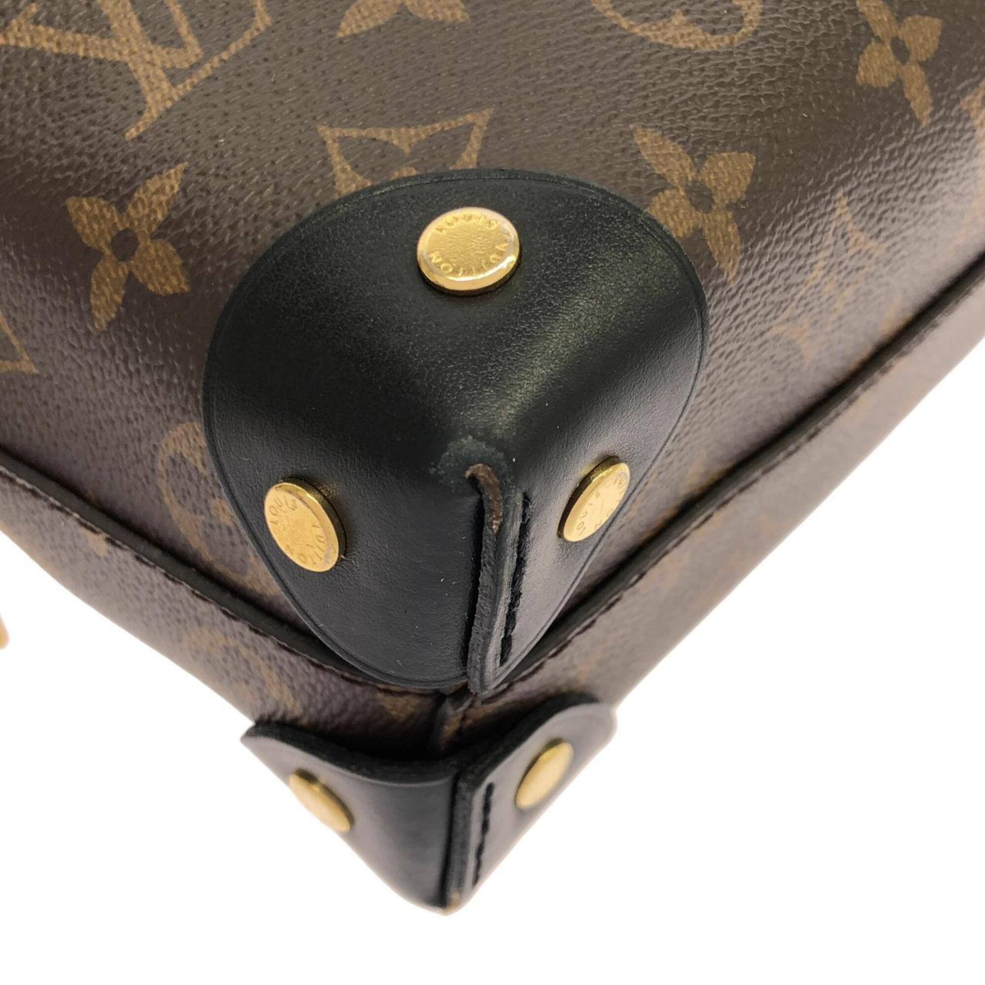 Louis Vuitton Black Marron Coated Canvas Handbag (Pre-Owned)