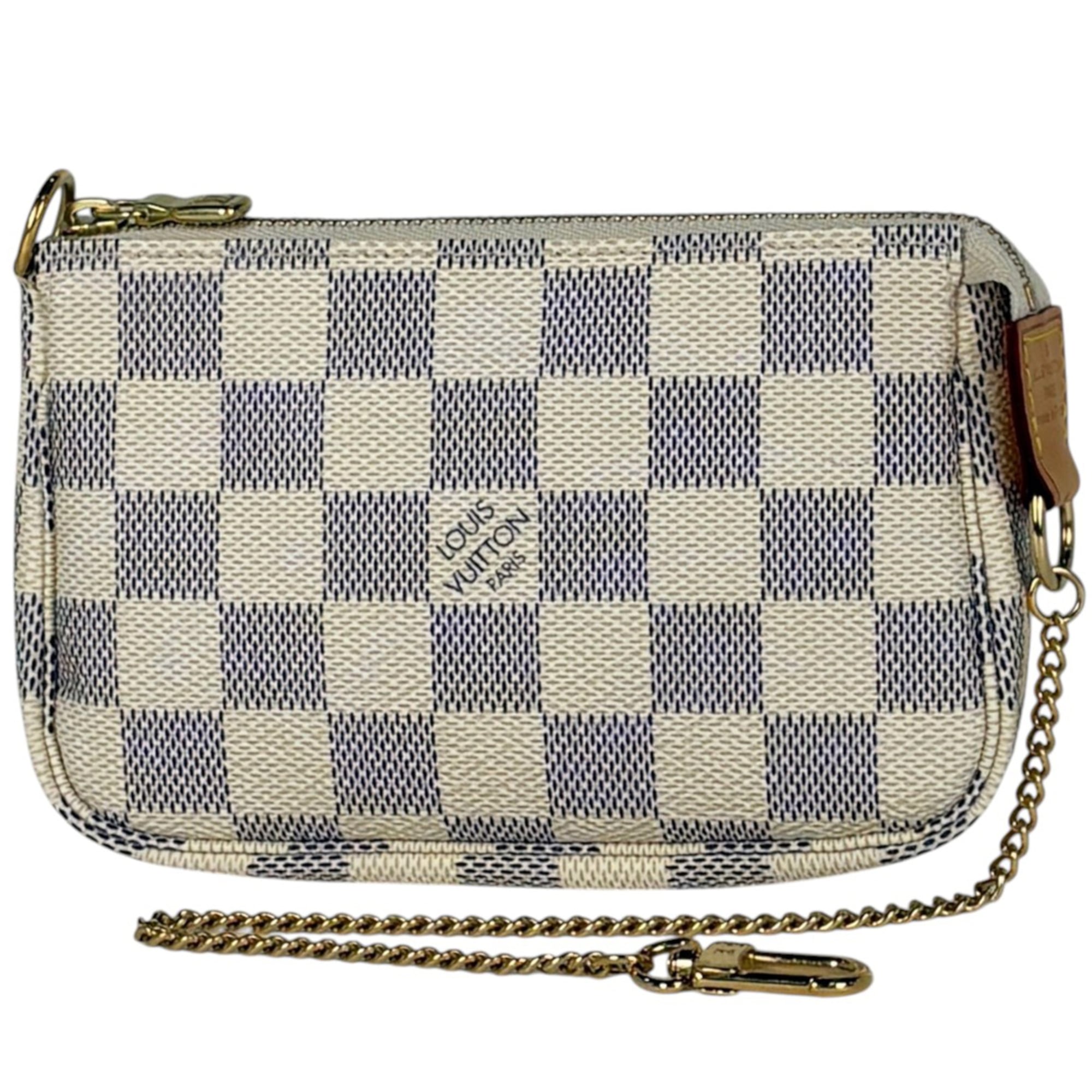 Louis Vuitton White Damier Azur Pochette Pouch (Pre-Owned)
