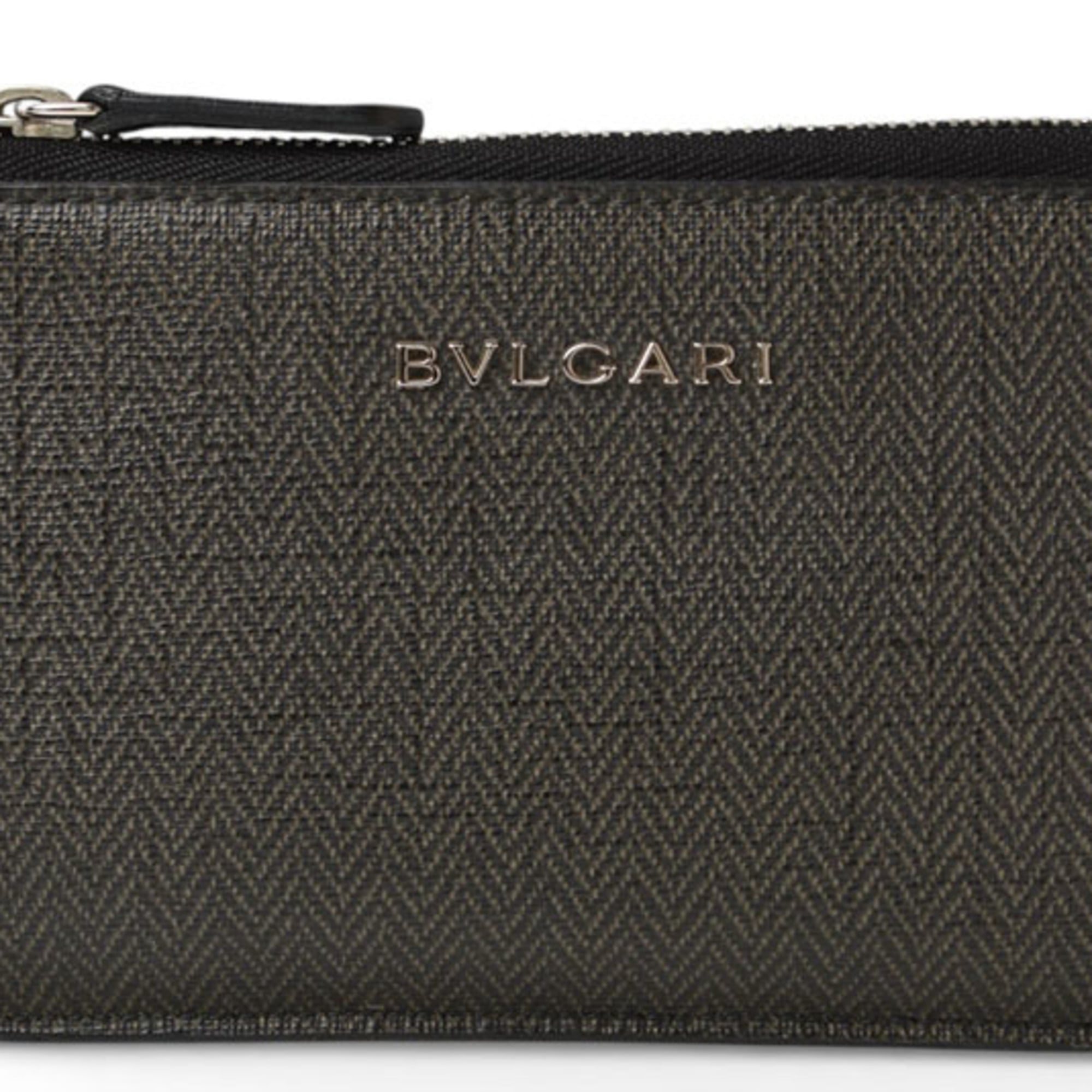 Bvlgari Gray Pvc Coin Purse/Coin Case (Pre-Owned)