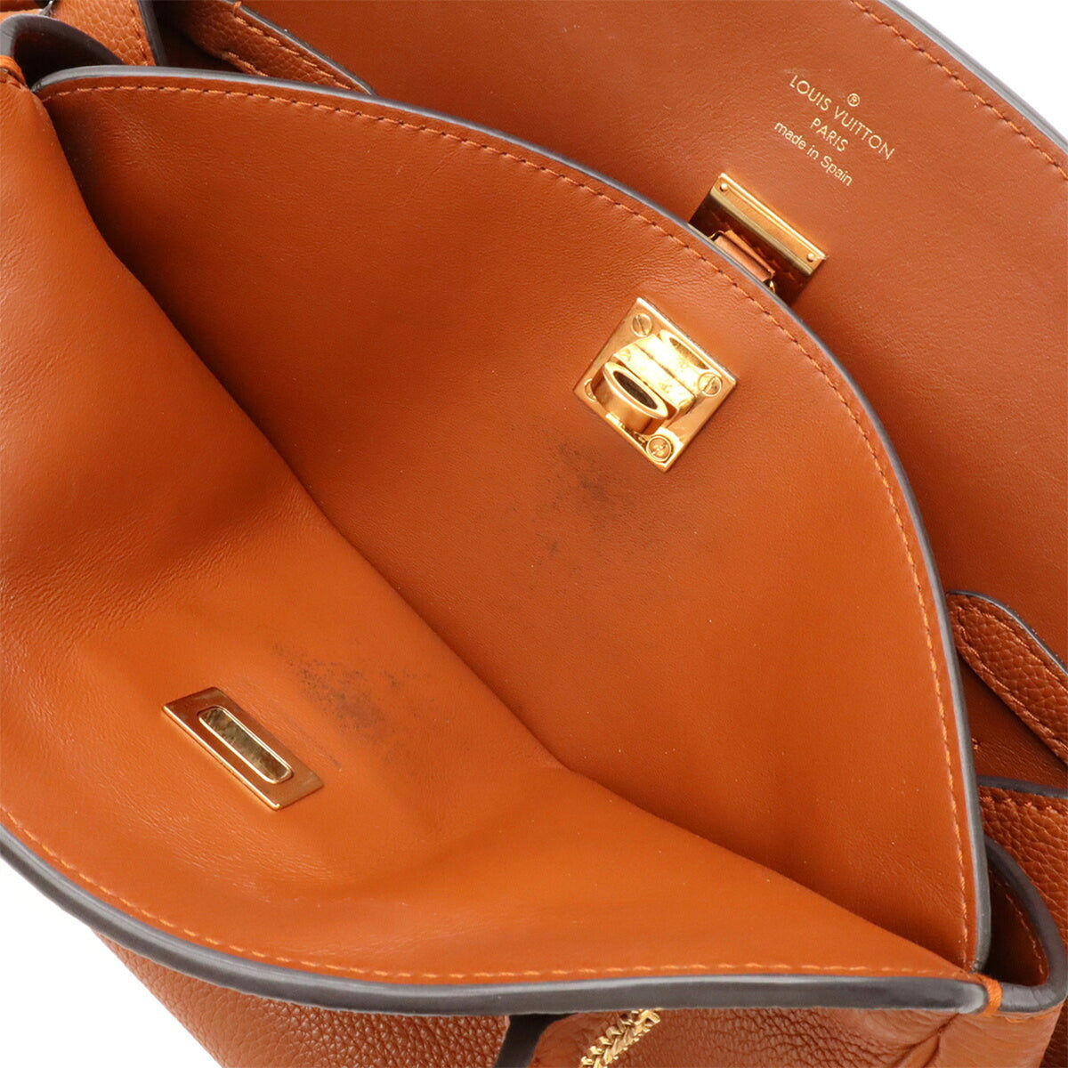 Louis Vuitton Brown Gold Brown Leather Handbag Shoulder Bag (Pre-Owned)