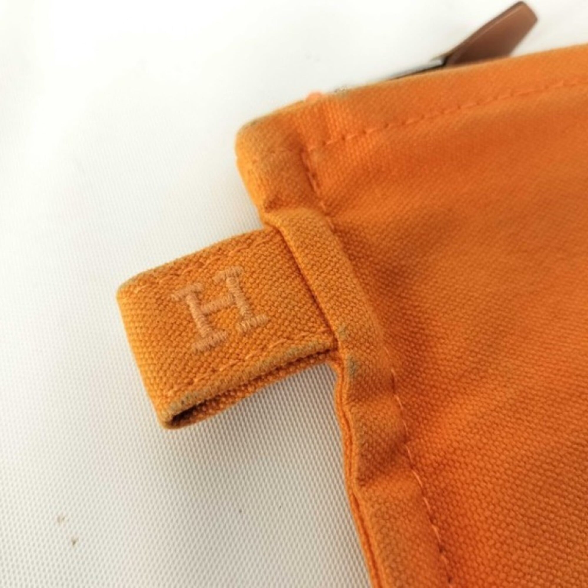 Hermes Orange Canvas Pouch (Pre-Owned)