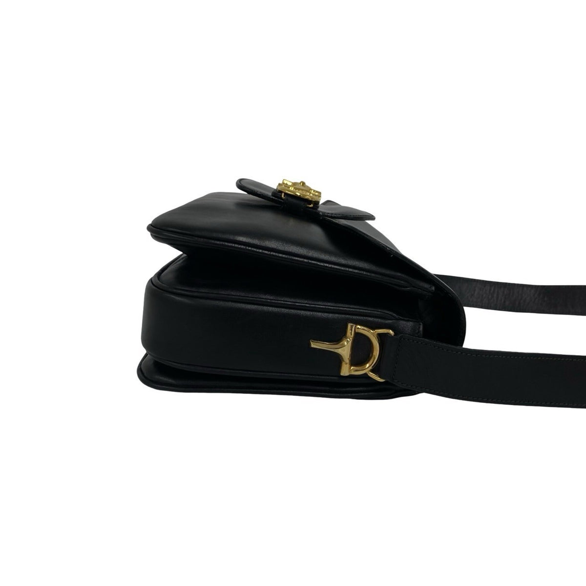 Celine Black Leather Pochette Shoulder Bag (Pre-Owned)