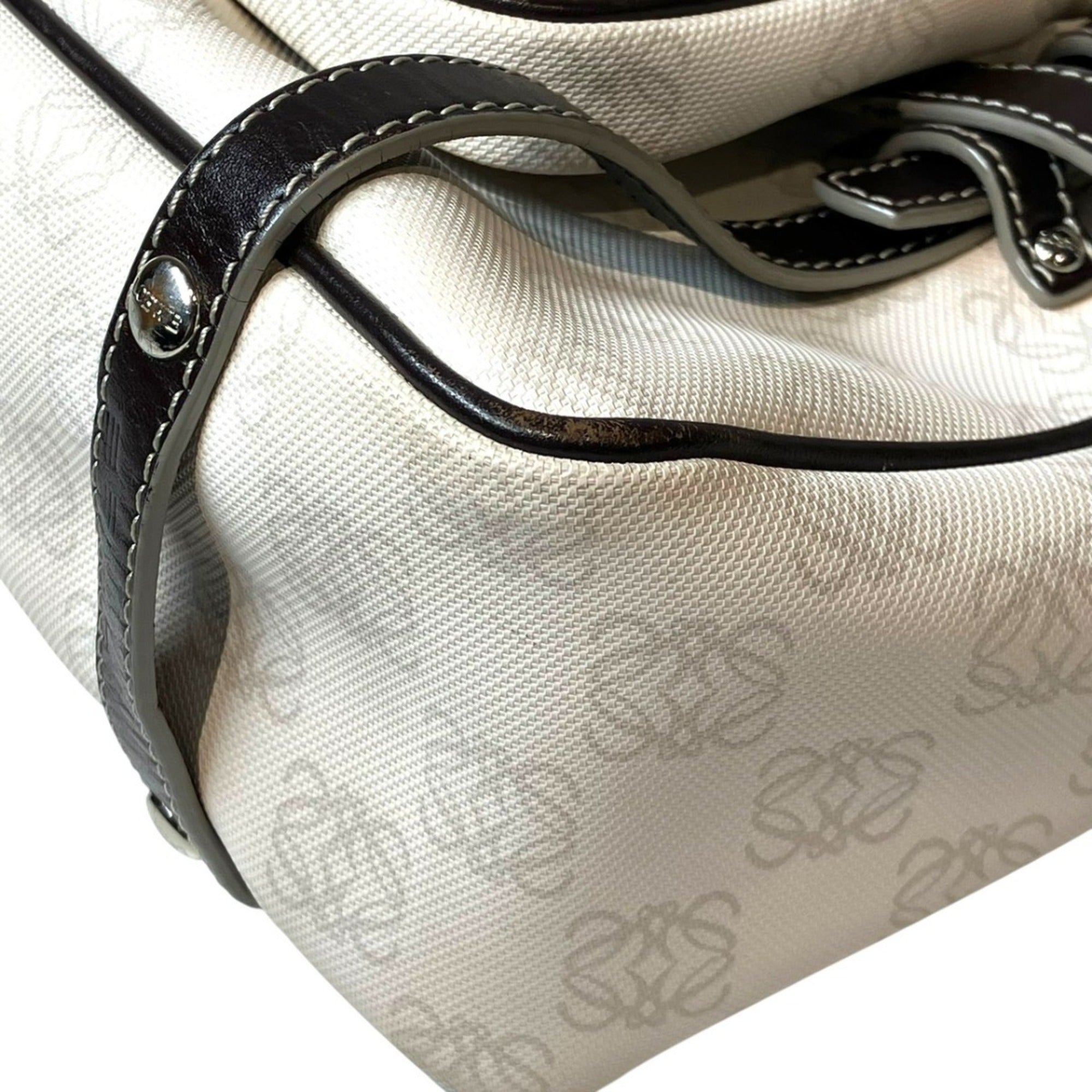 Loewe White Pvc Leather Handbag (Pre-Owned)
