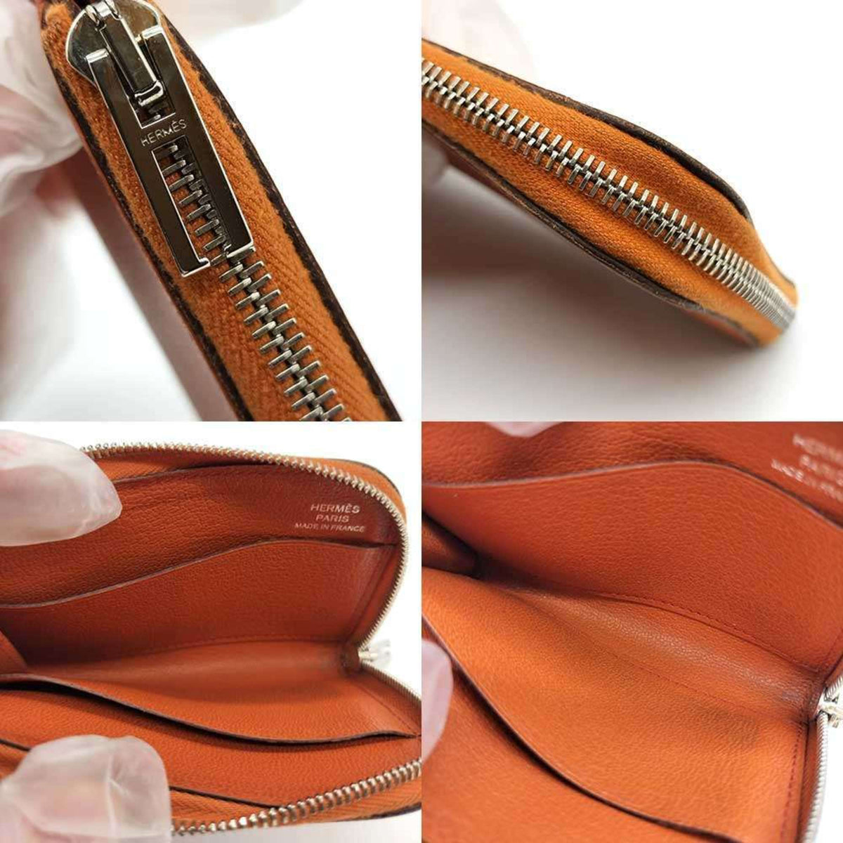 Hermes Orange Epsom Leather Coin Purse/Coin Case (Pre-Owned)