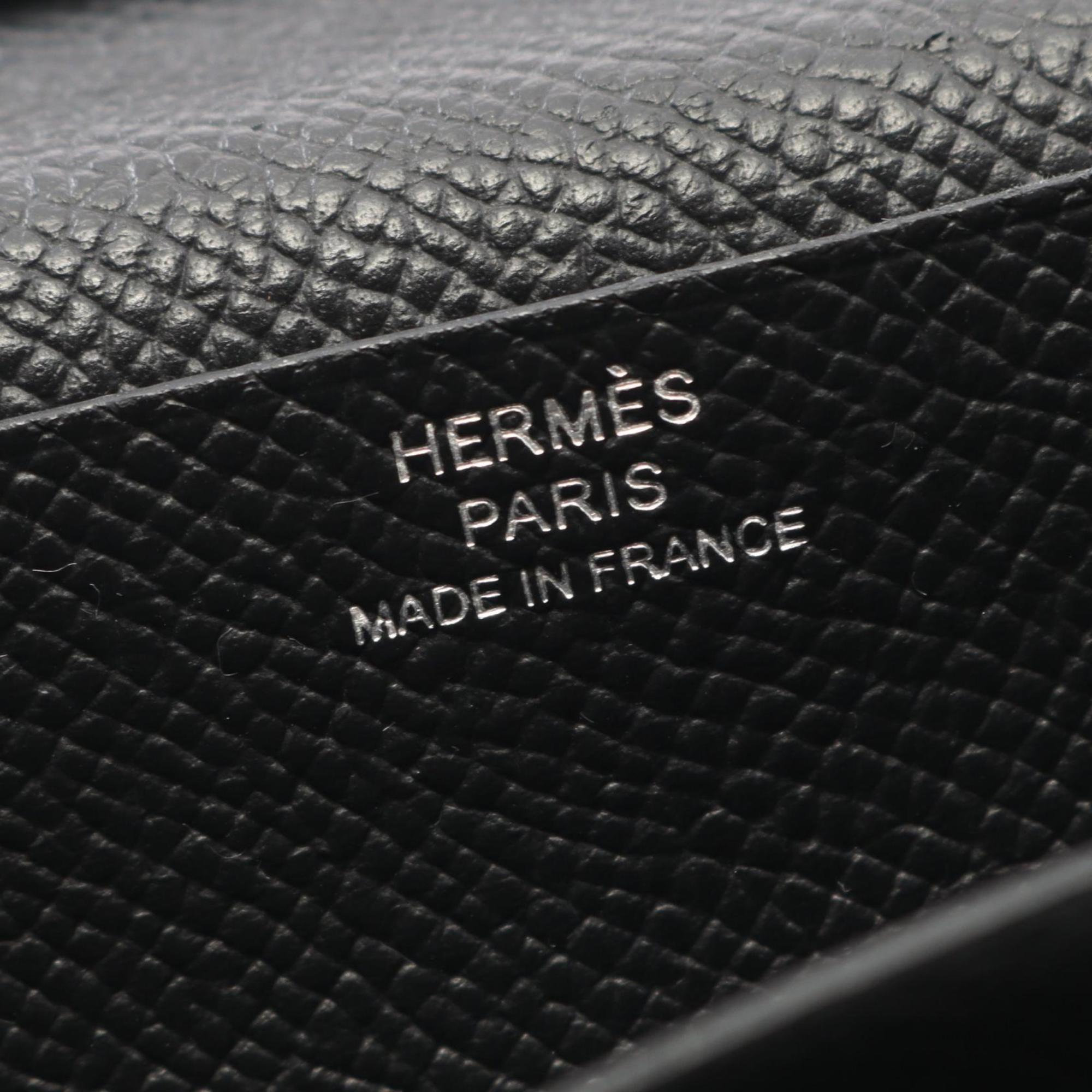 Hermes Black Epsom Leather Long Wallet (Bi-Fold) (Pre-Owned)