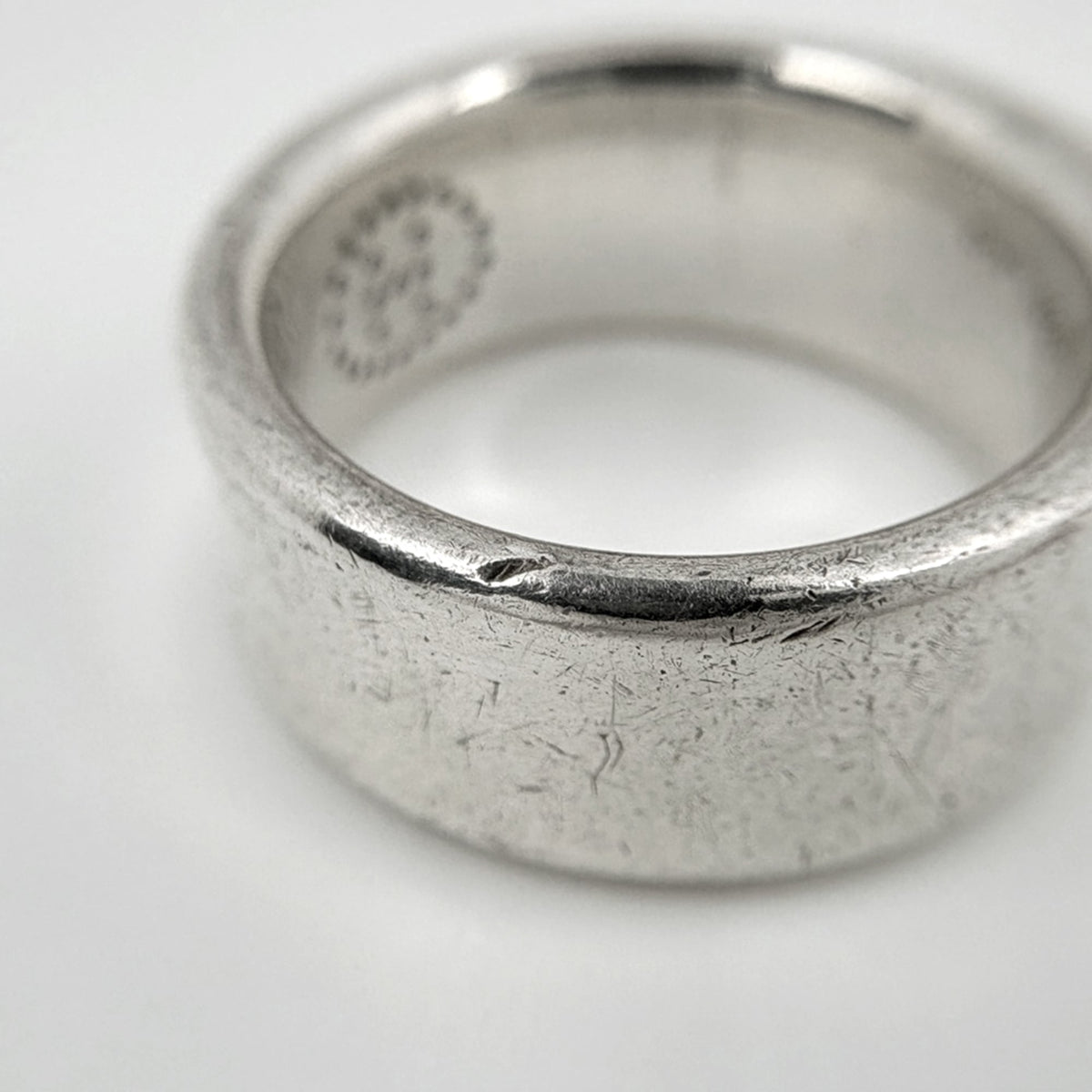 Hermes Silver 925 Band Ring (Pre-Owned)