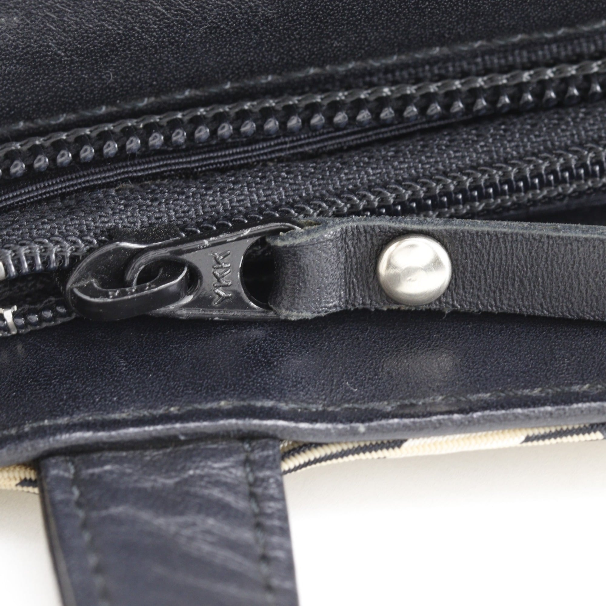 Burberry Black Leather Nylon Canvas Tote Bag (Pre-Owned)