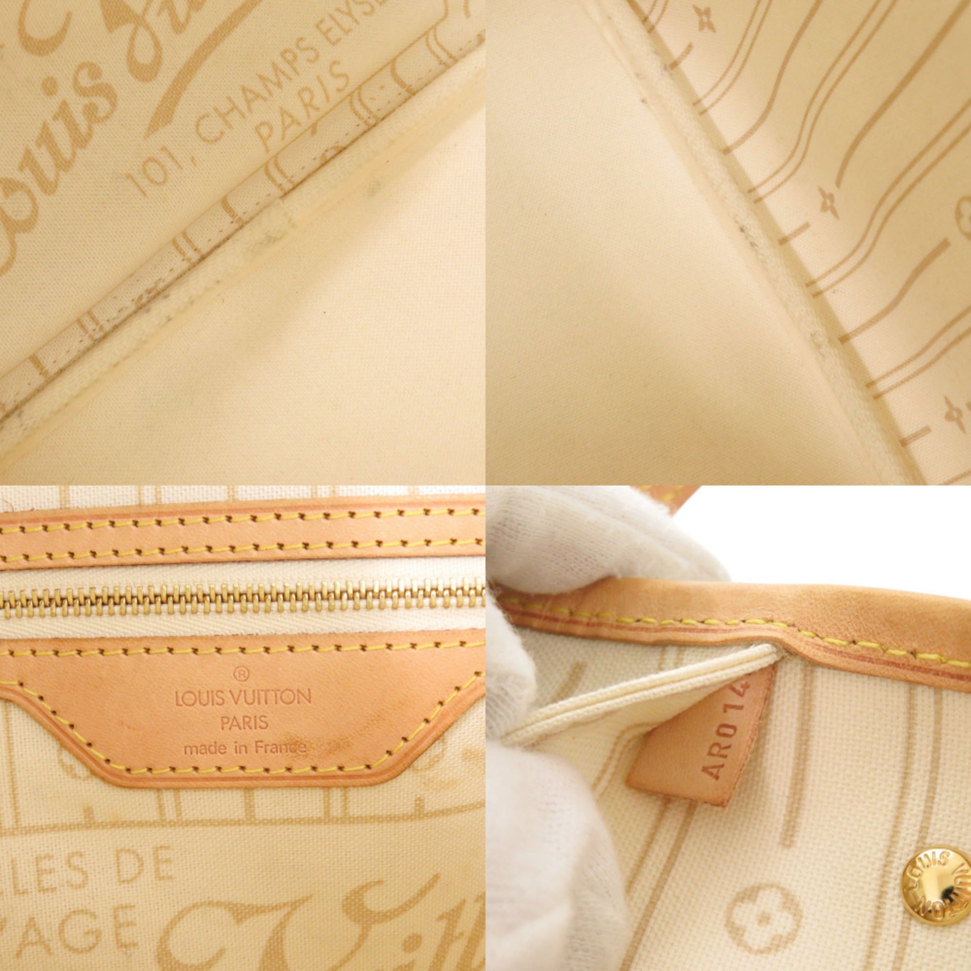 Louis Vuitton Damier Azur White Damier Azur Tote Bag (Pre-Owned)
