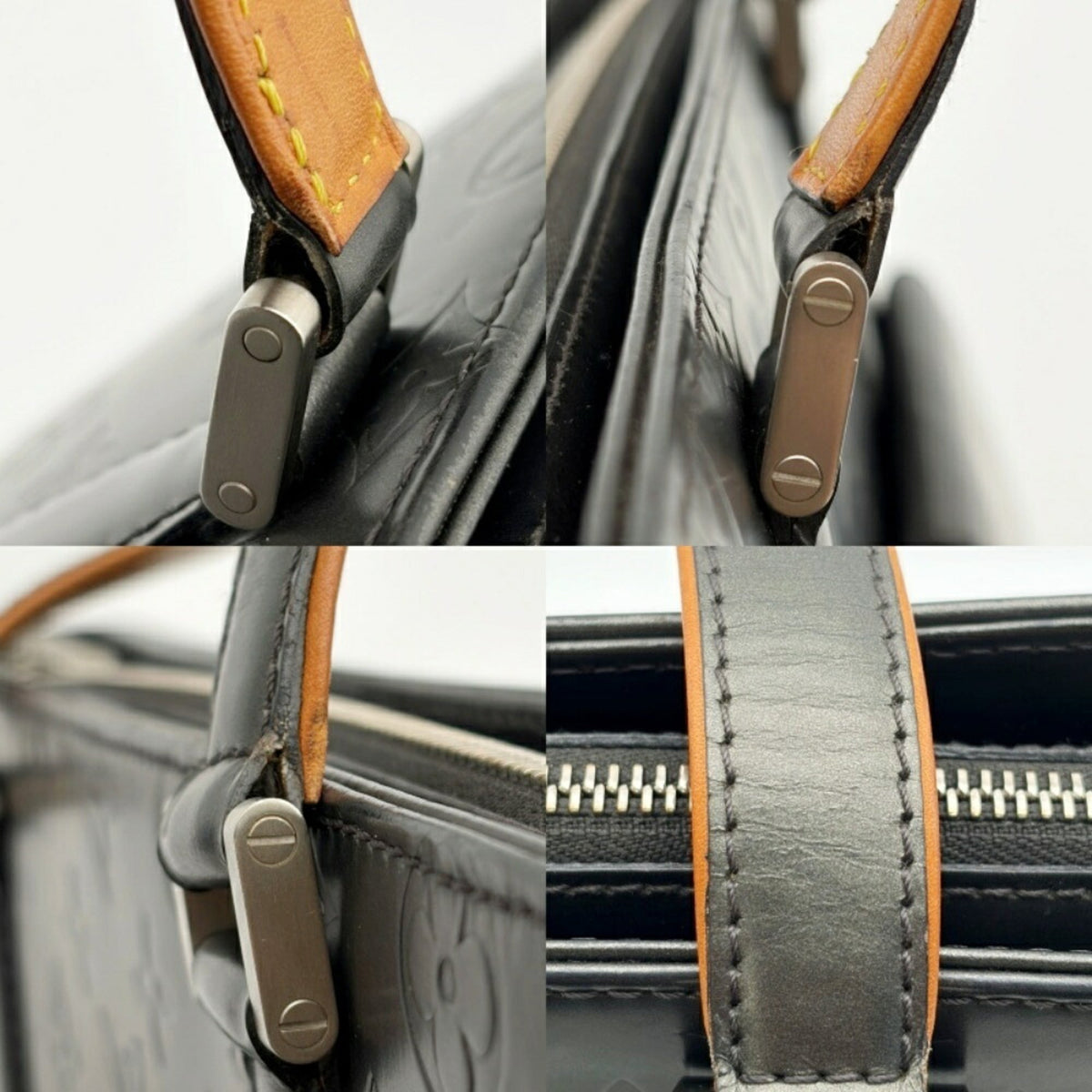 Louis Vuitton Noir Monogram Leather Tote Bag (Pre-Owned)