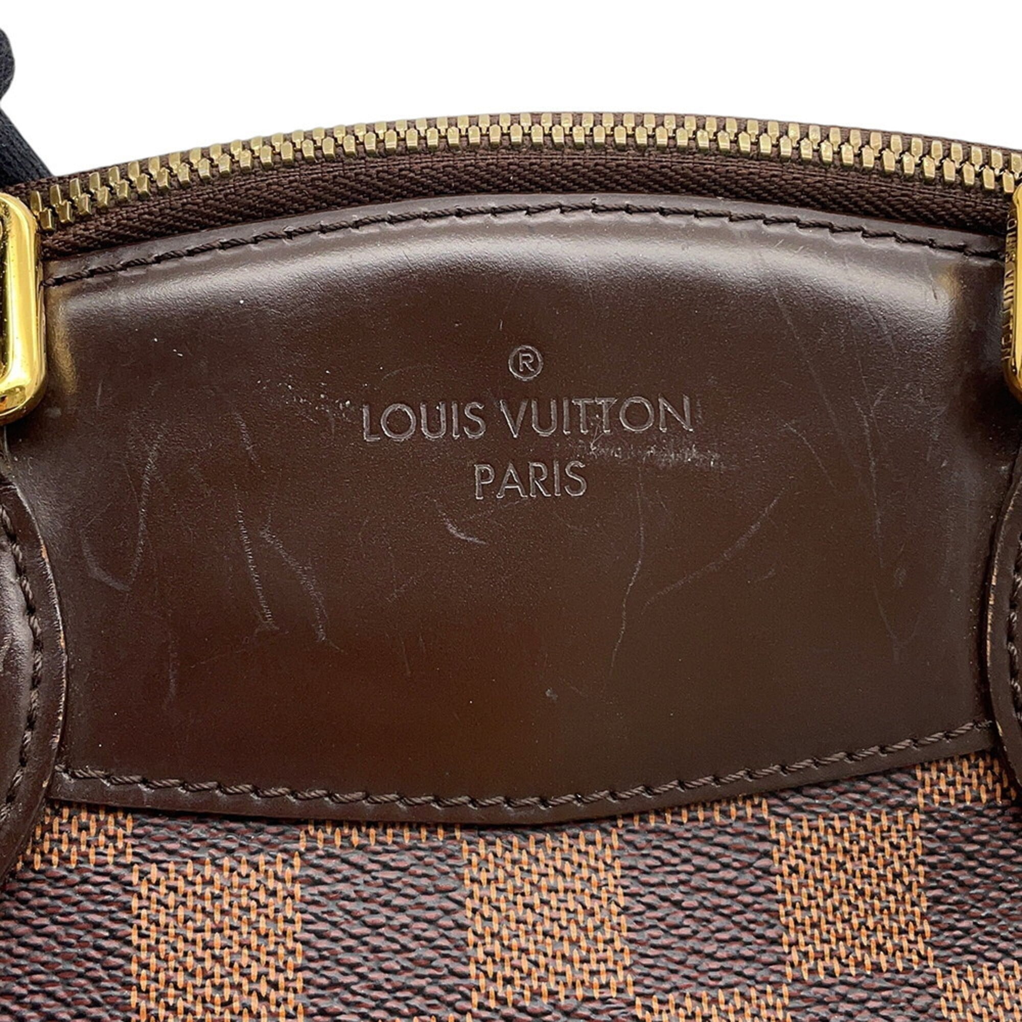 Louis Vuitton Damier Damier Canvas Ebene Red Color Damier Canvas Handbag Shoulder Bag (Pre-Owned)