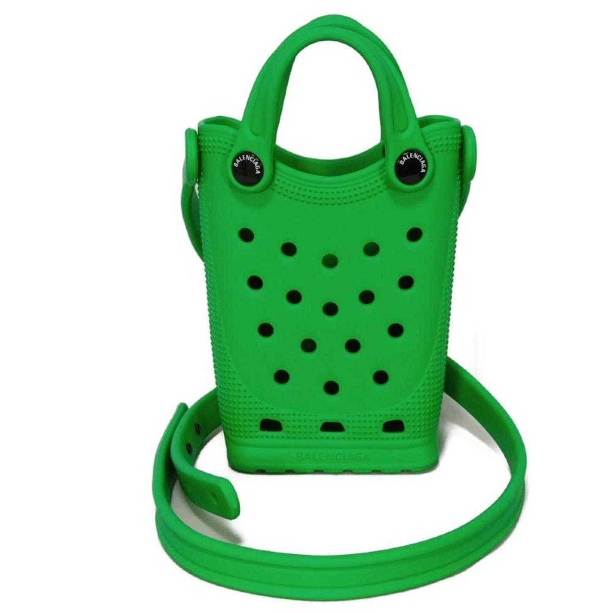 Balenciaga Green Rubber Pochette Shoulder Bag (Pre-Owned)