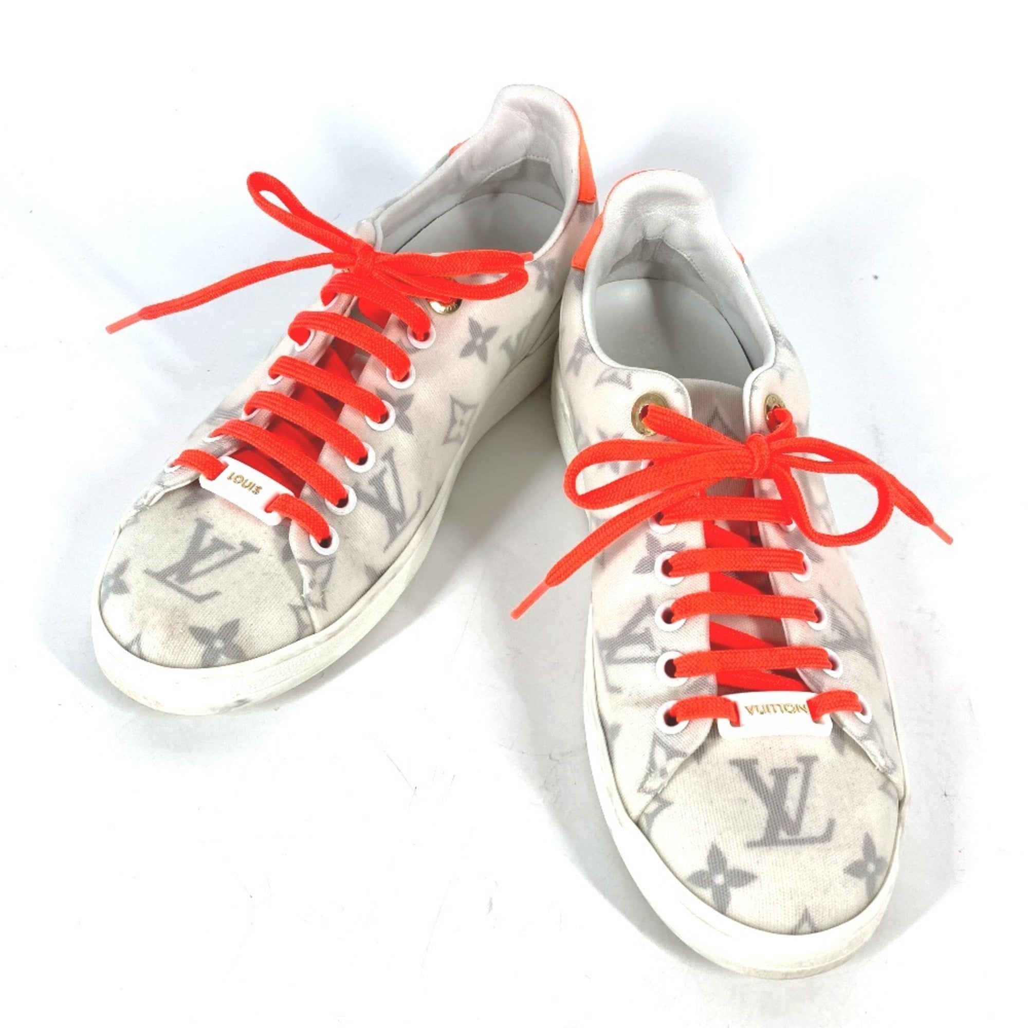 Louis Vuitton Orange White Sneakers (Pre-Owned)