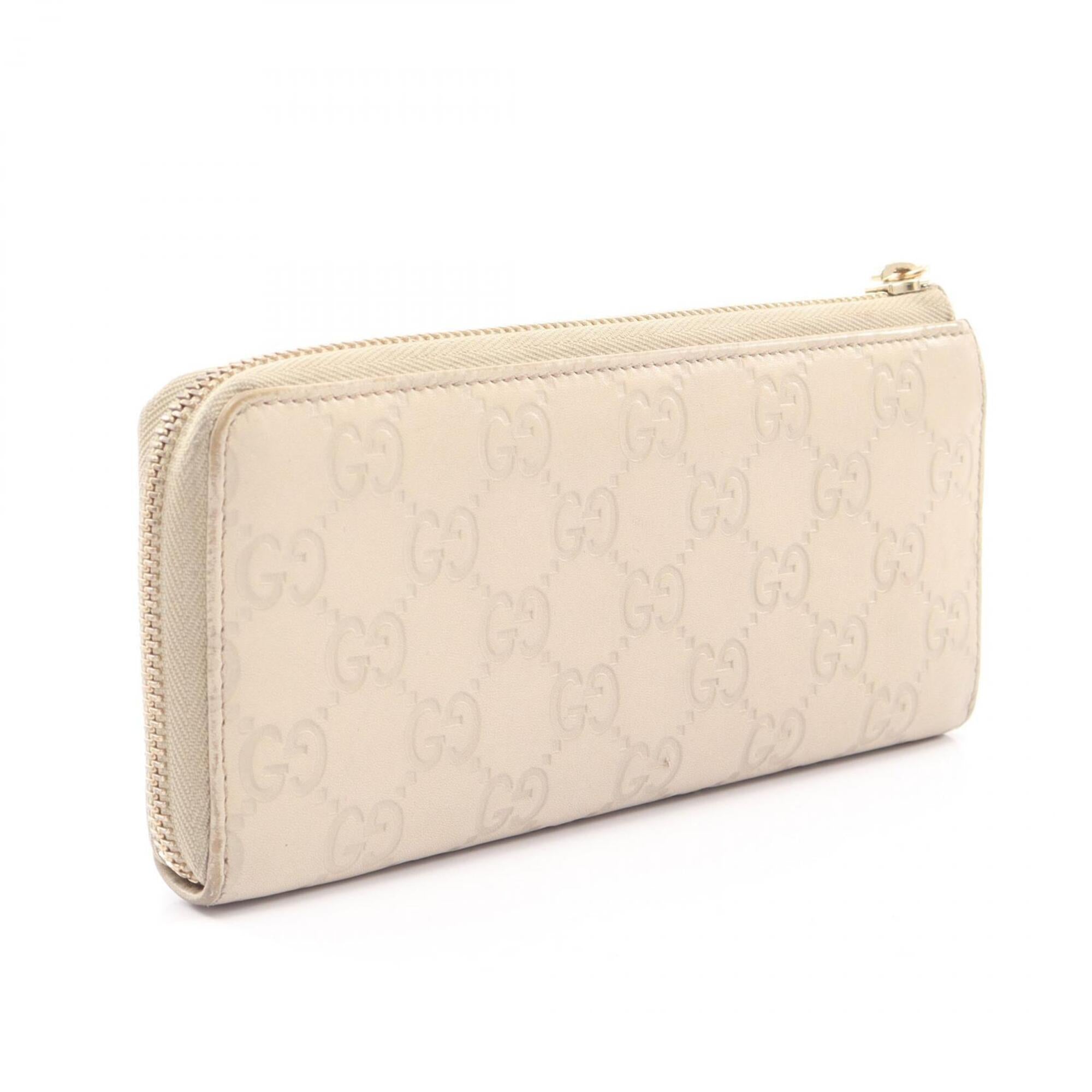 Gucci Ivory Leather Long Wallet (Bi-Fold) (Pre-Owned)