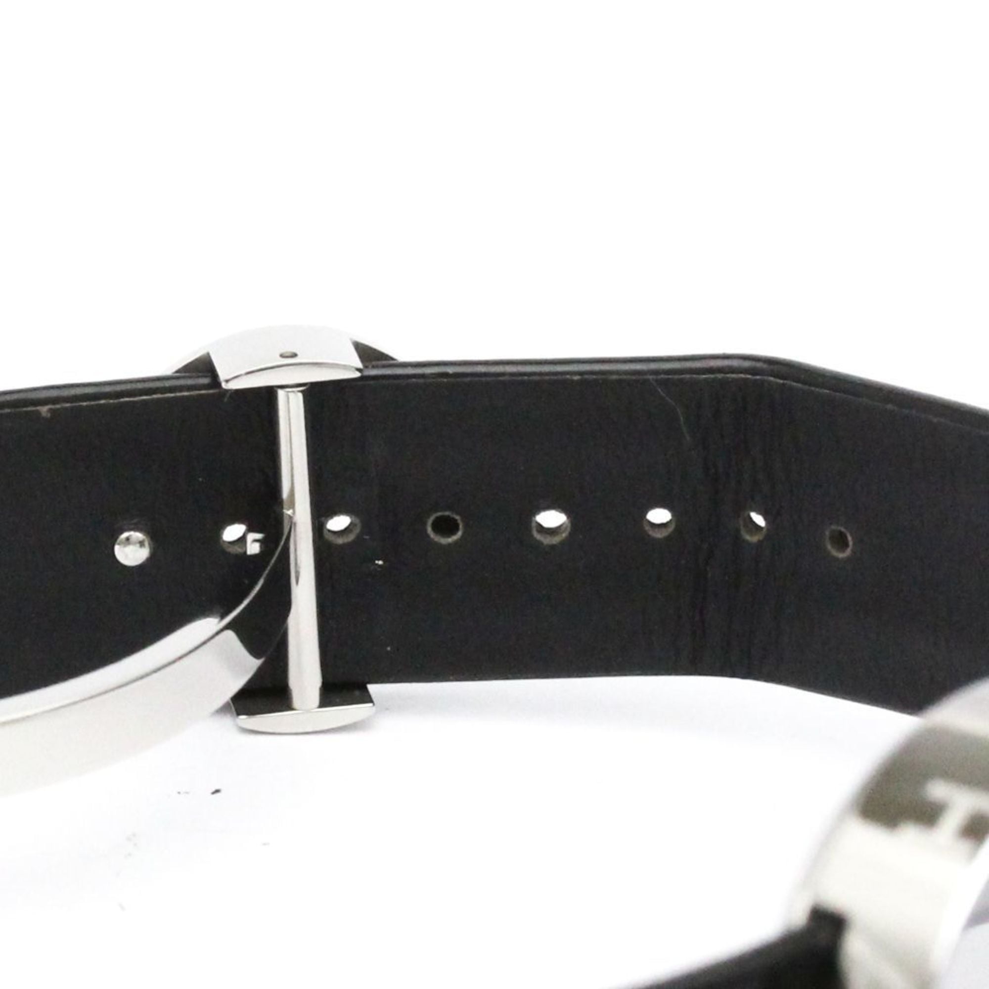 Chanel La Ronde Quartz Watch Stainless Steel And Patent Watch (Pre-Owned)