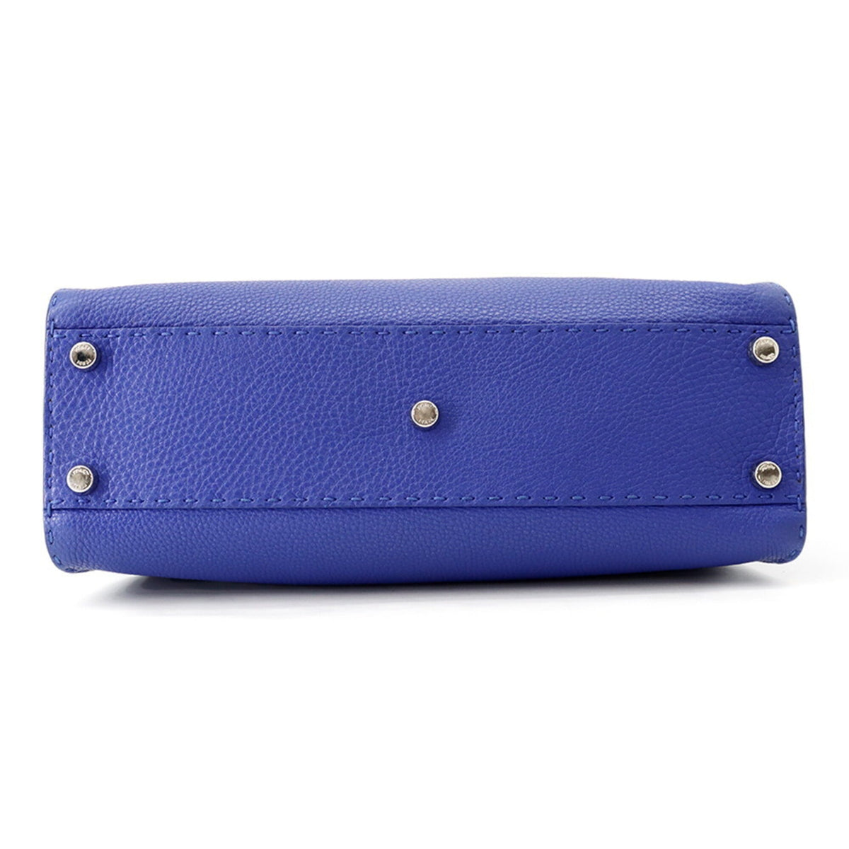 Fendi Blue Leather Handbag Shoulder Bag (Pre-Owned)