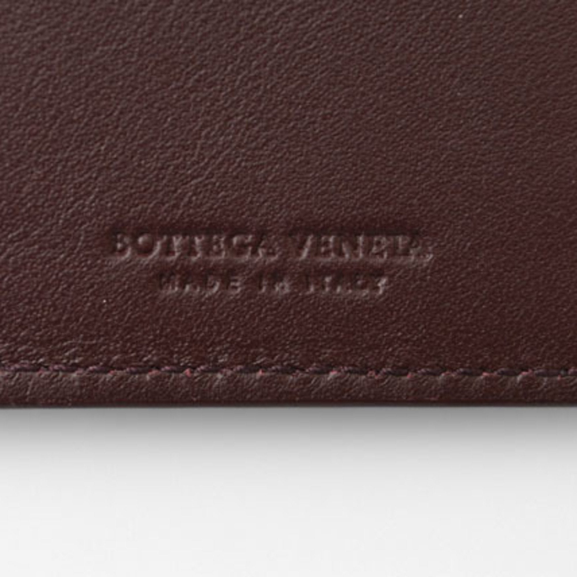 Bottega Veneta Bordeaux Intrecciato Long Wallet (Bi-Fold) (Pre-Owned)